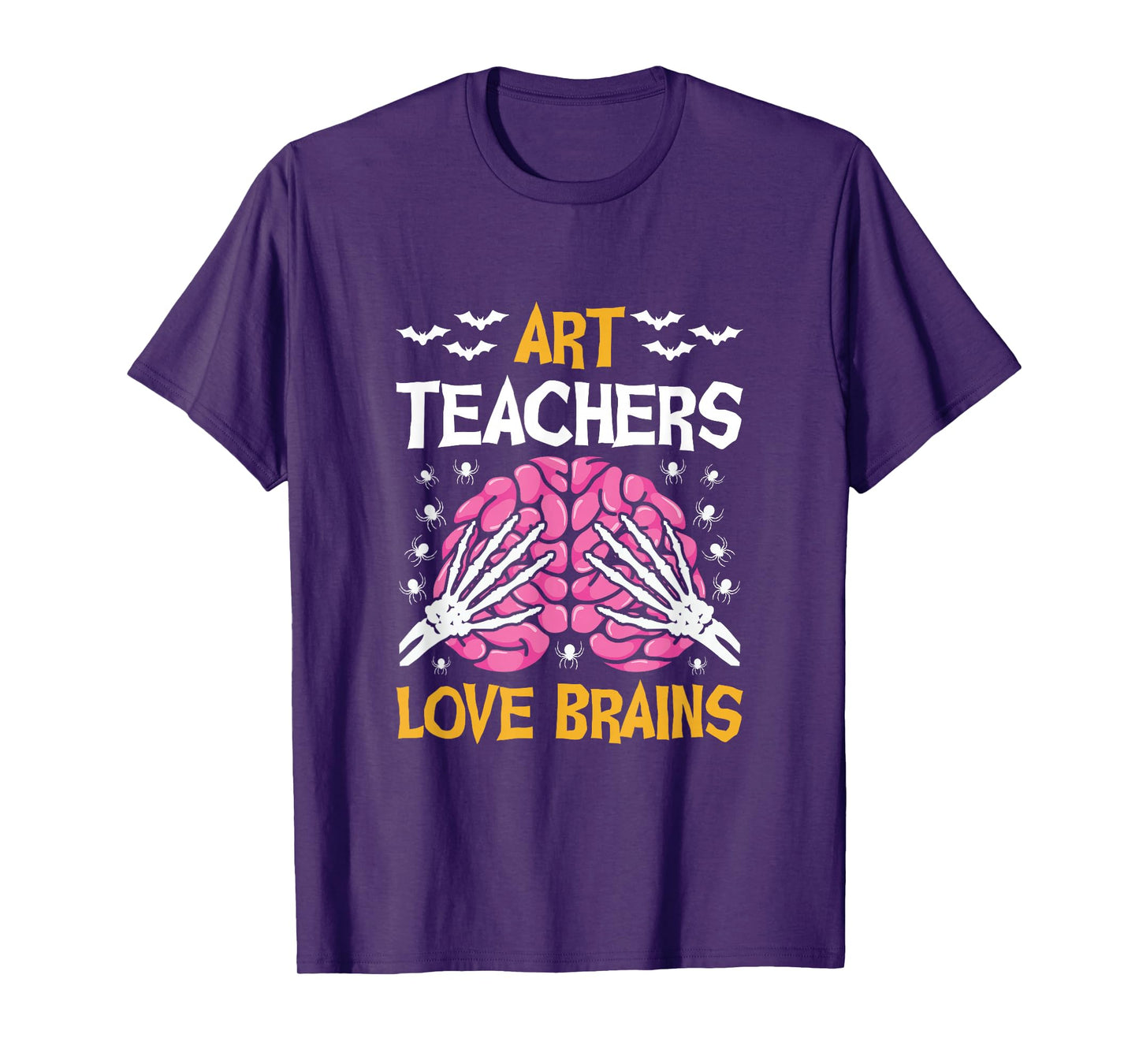 Art Teacher Love Brains Funny Halloween School T-Shirt
