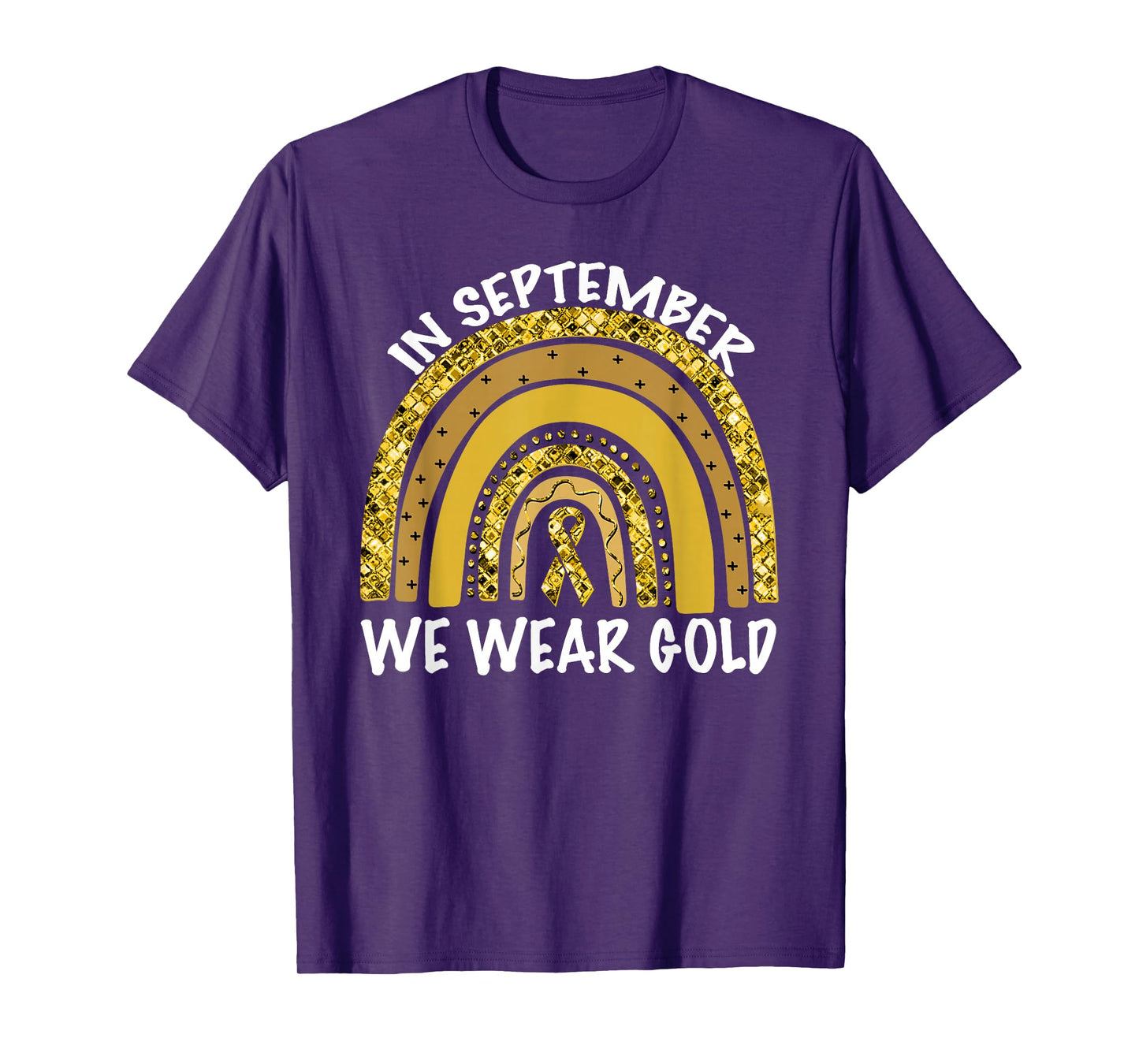 In September We Wear Gold Childhood Cancer Awareness T-Shirt