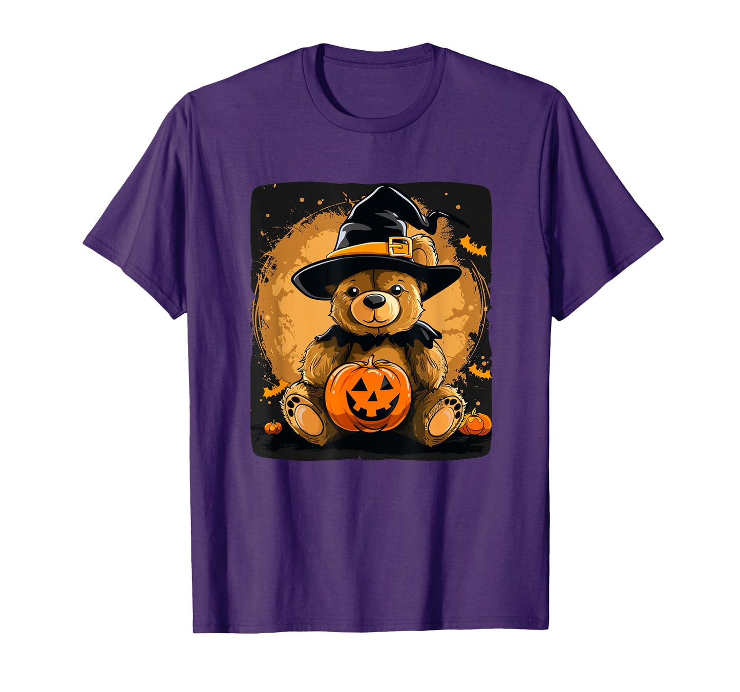 Halloween Pumpkin with funny Teddy Bear for Adults and Kids T-Shirt