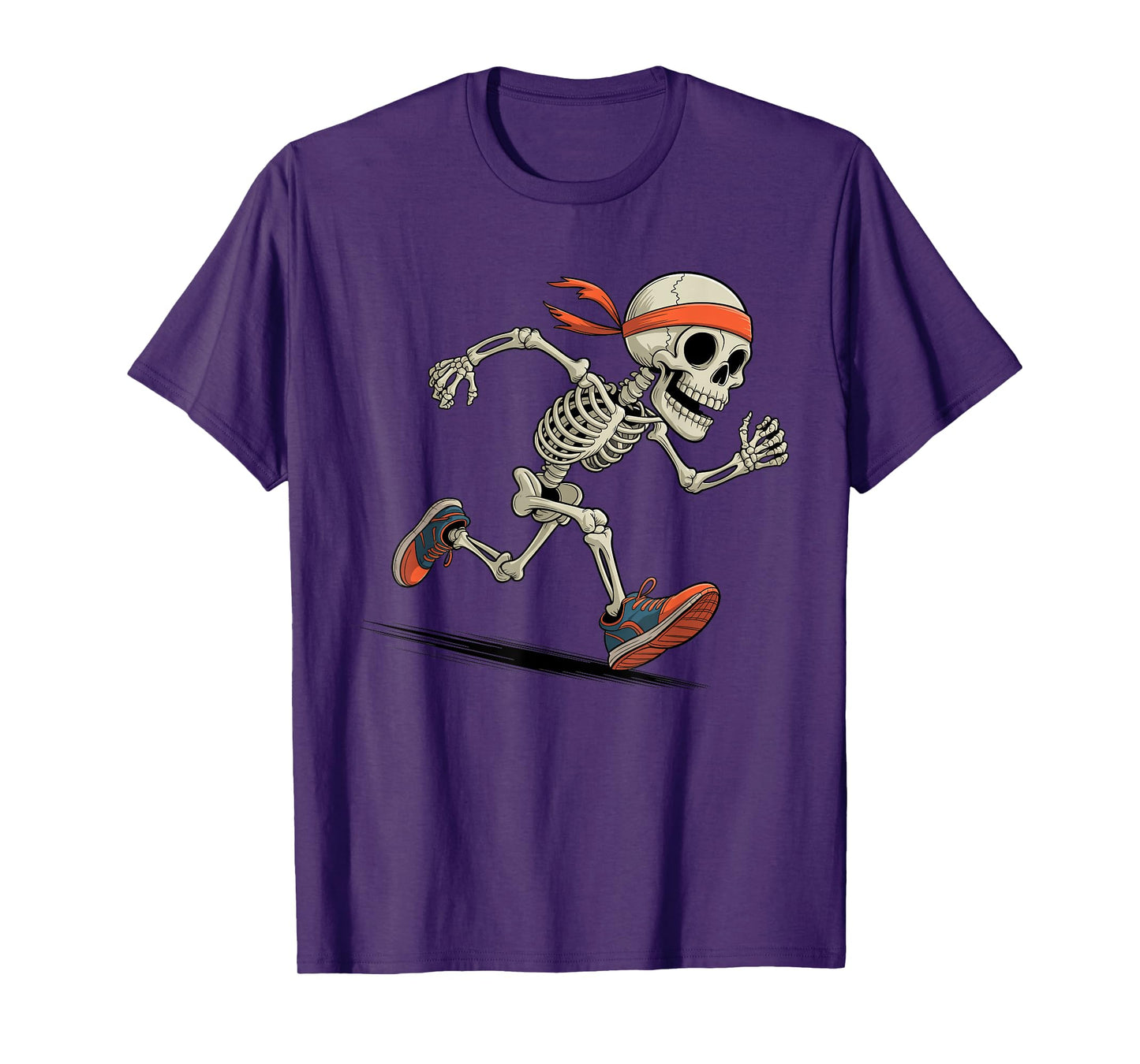 Halloween Skeleton Running Funny Costume Runners Kids Boys T-Shirt