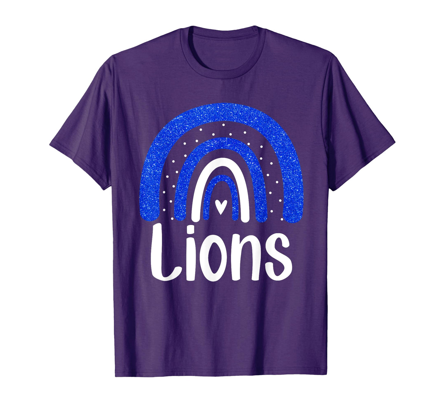 Lions Team Pride School Spirit Heart T-Shirt