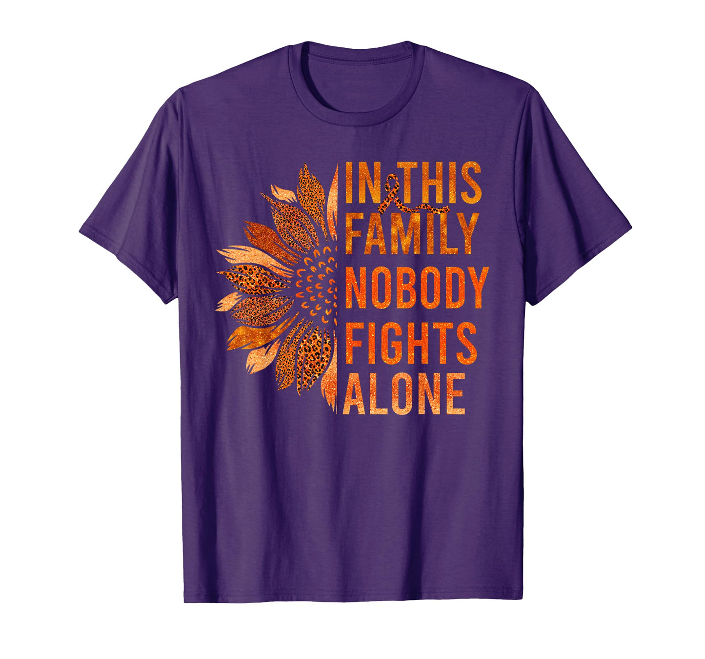 sunflower leukemia awareness leopard sunflower leukemia T-Shirt