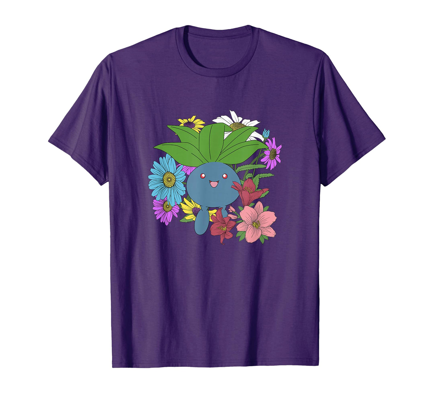 Pokémon Cute Oddish Among The Flowers Portrait T-Shirt