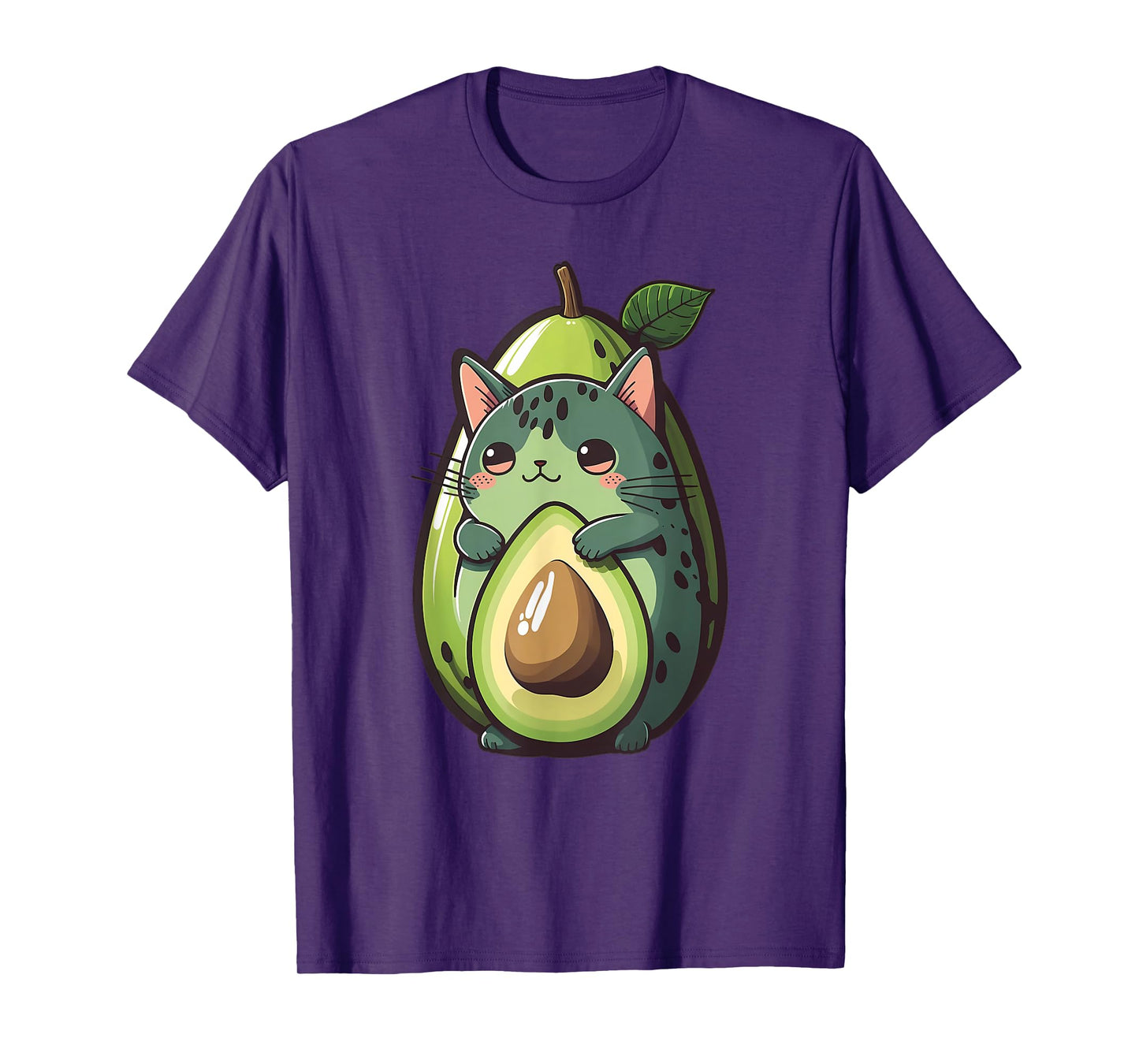 Anime Avocato Funny Cat Avocado Lover Avogato Vegans Kawaii T-Shirt