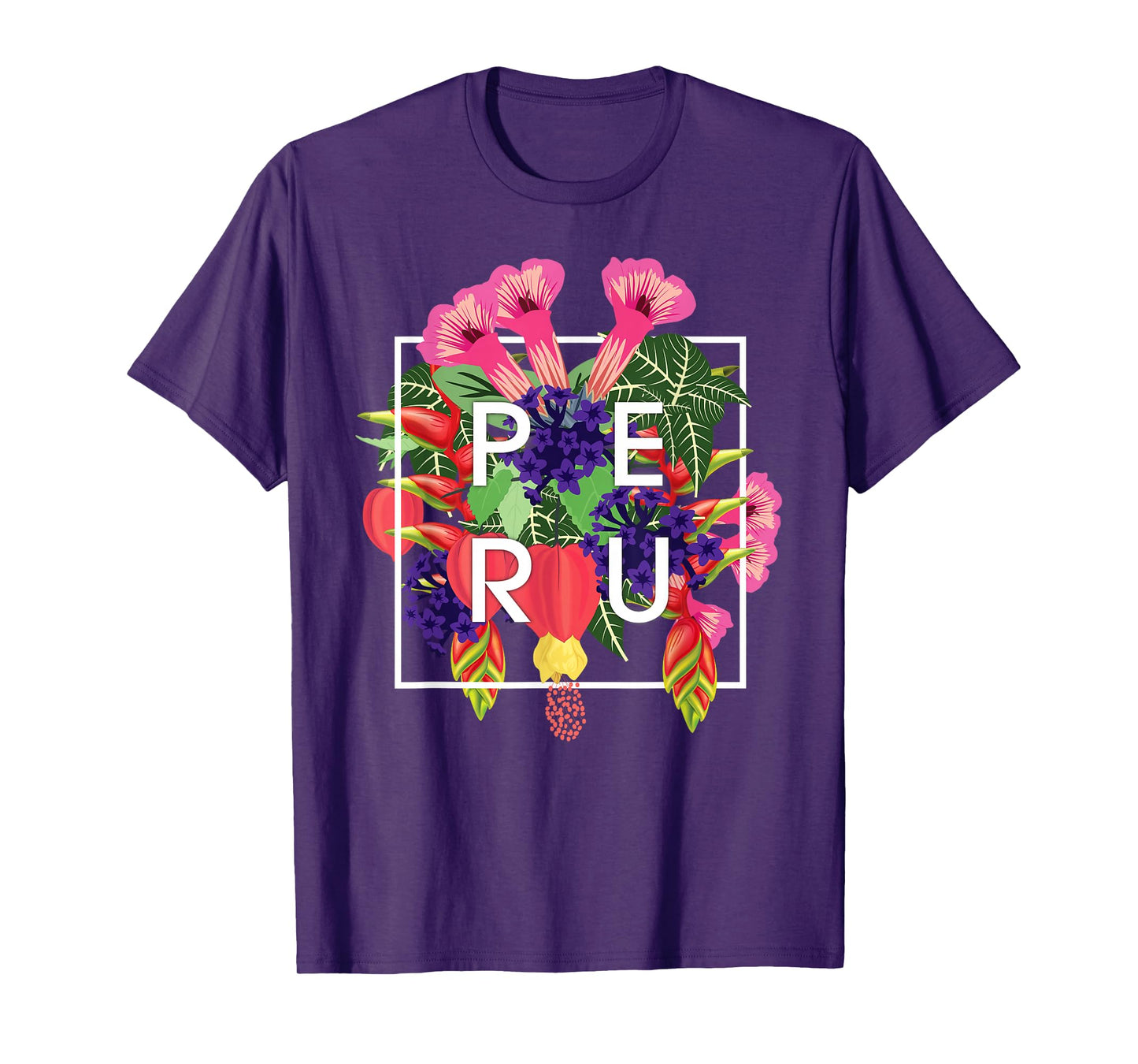 Flowers of Peru Word Art - Peruvian Pride T-Shirt