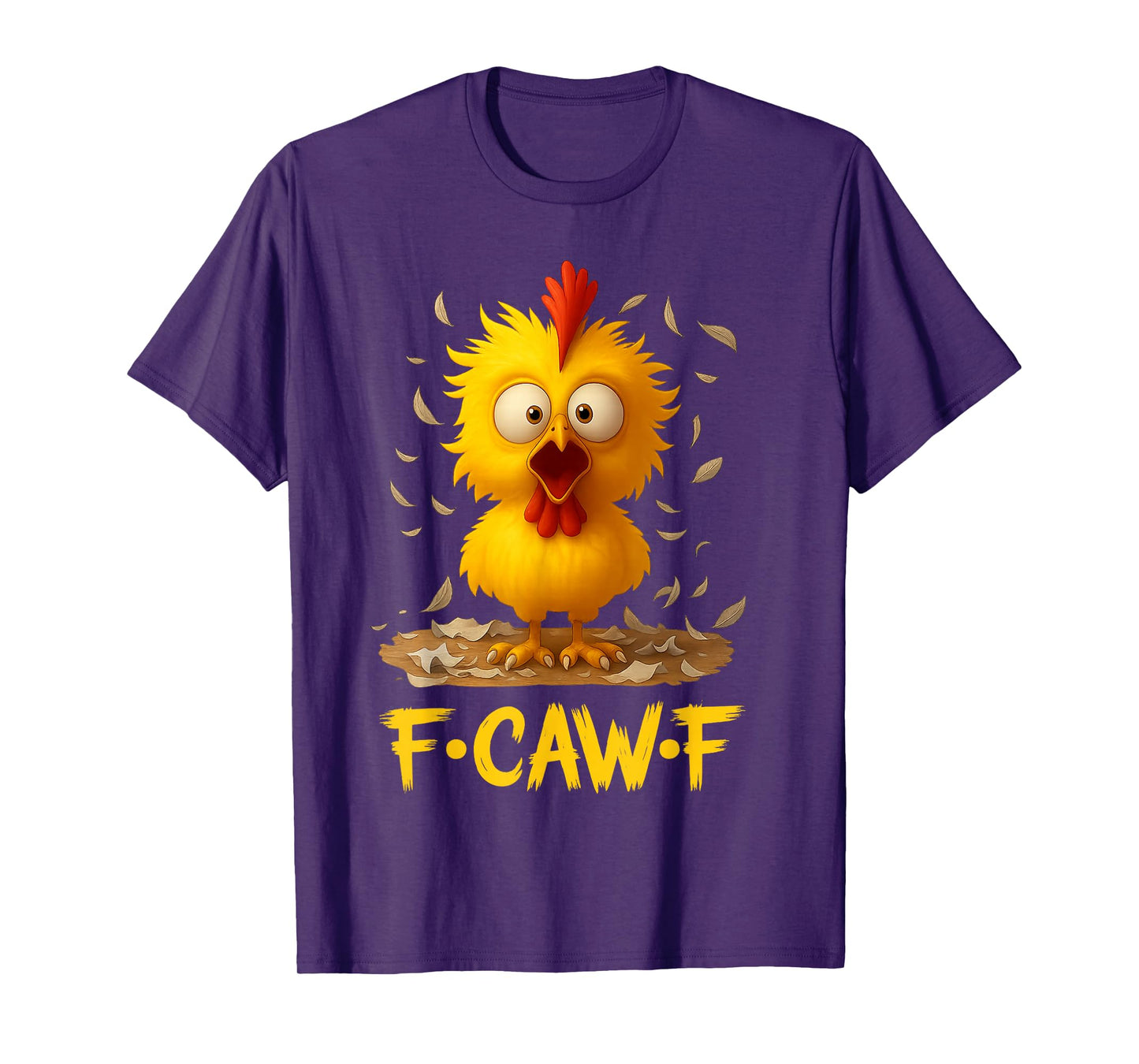 Cute Cartoon Crow F-Caw-F Black Bird, Funny Gothic Humor T-Shirt