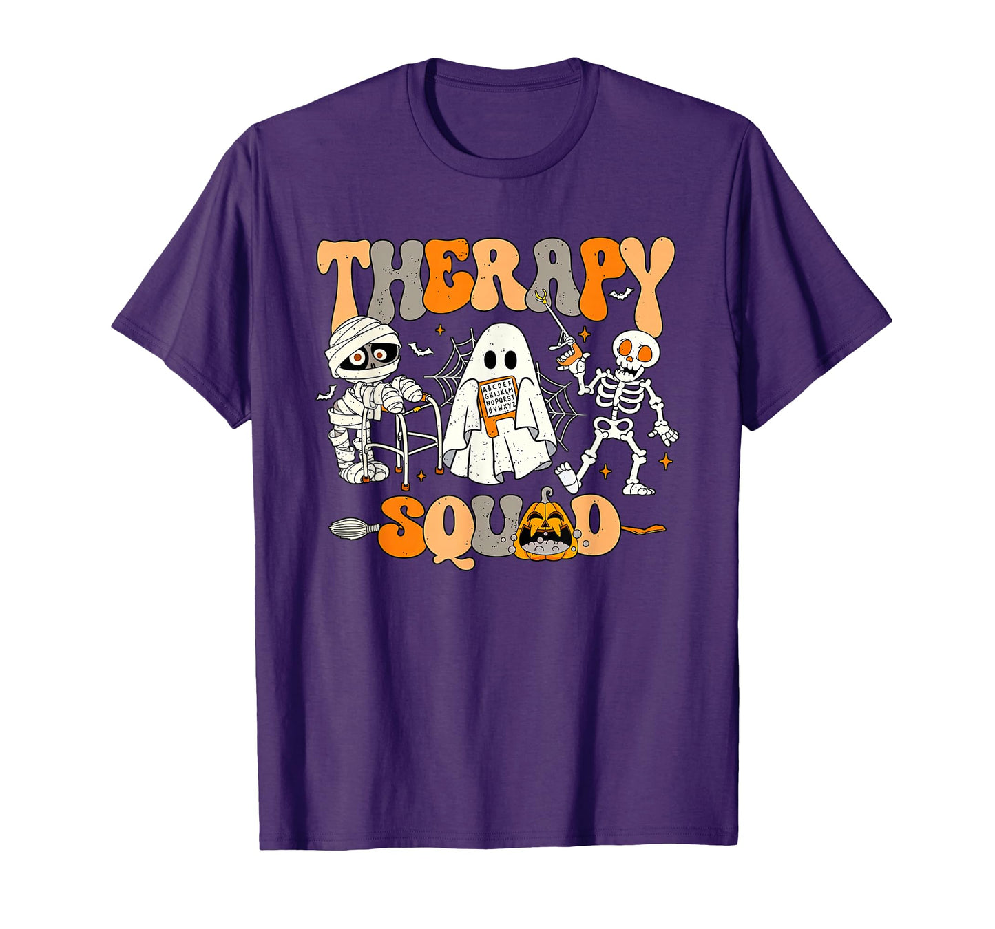 Therapy Squad,Mummy Ghost Skeleton Halloween, SLP OT PT Team T-Shirt