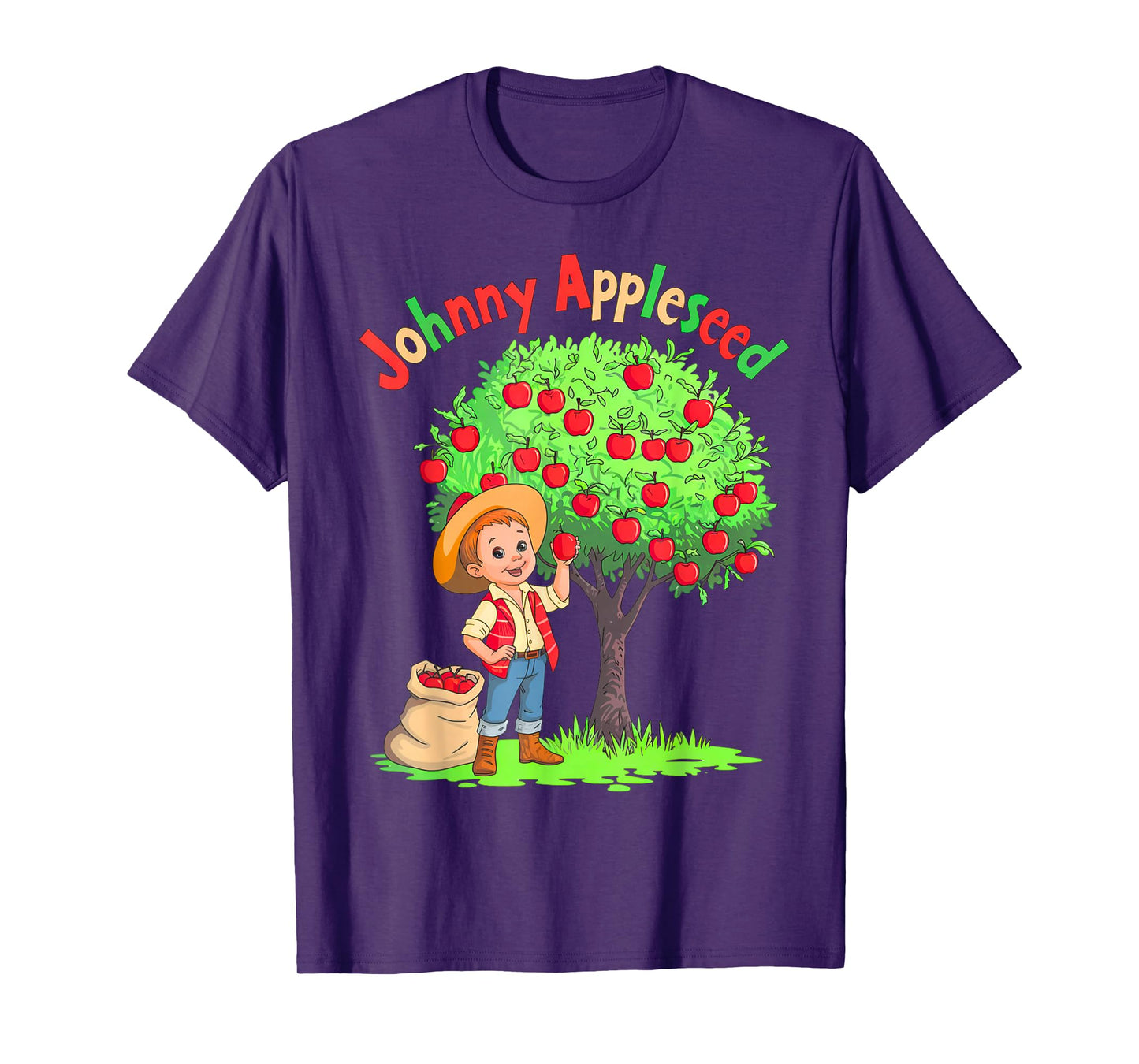 Johnny Appleseed Day September 26th Retro Tree T-Shirt