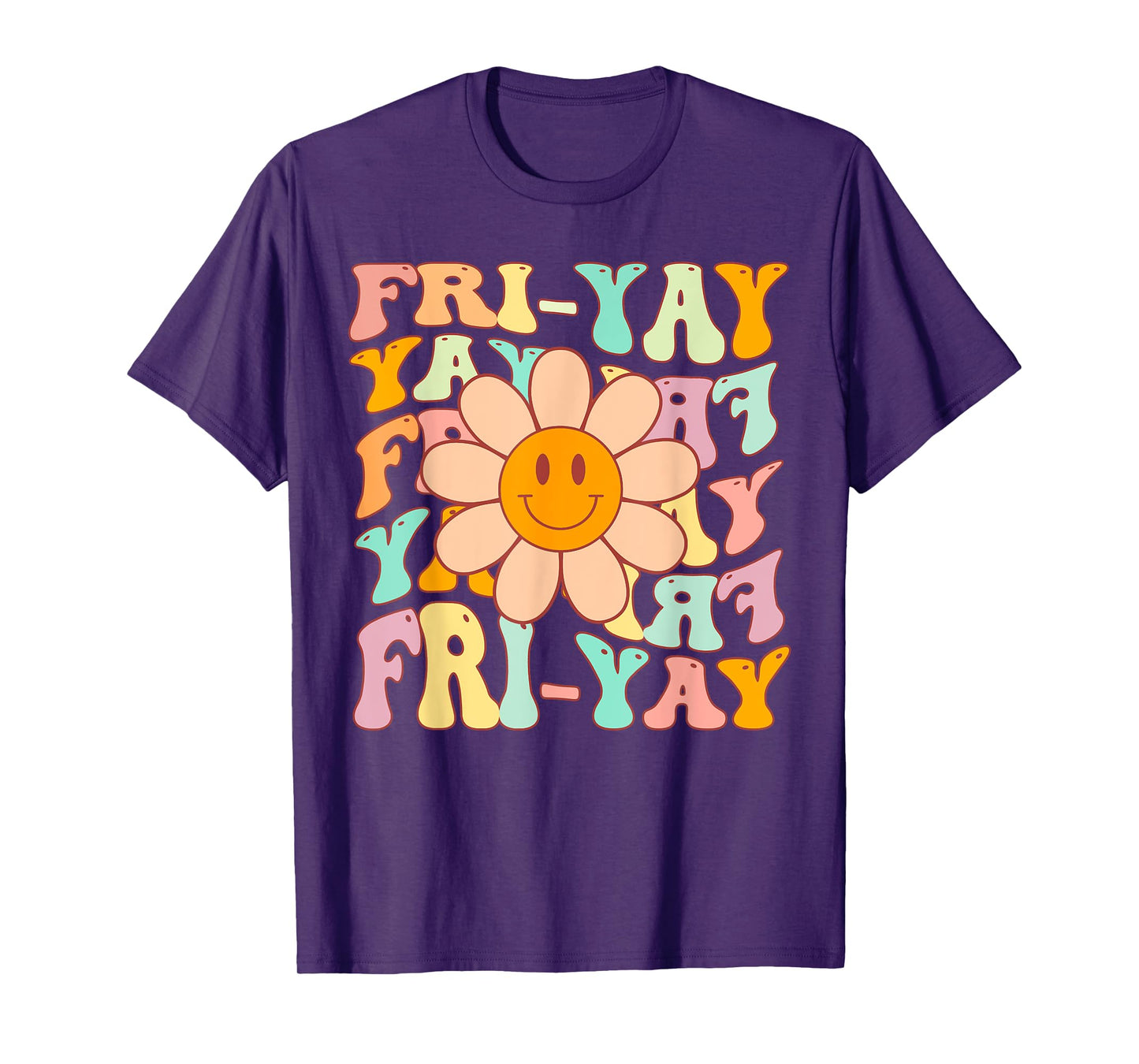 Funny Teacher Happy Friyay TGIF Friday Flower Back To School T-Shirt for Men Women Girls Kids
