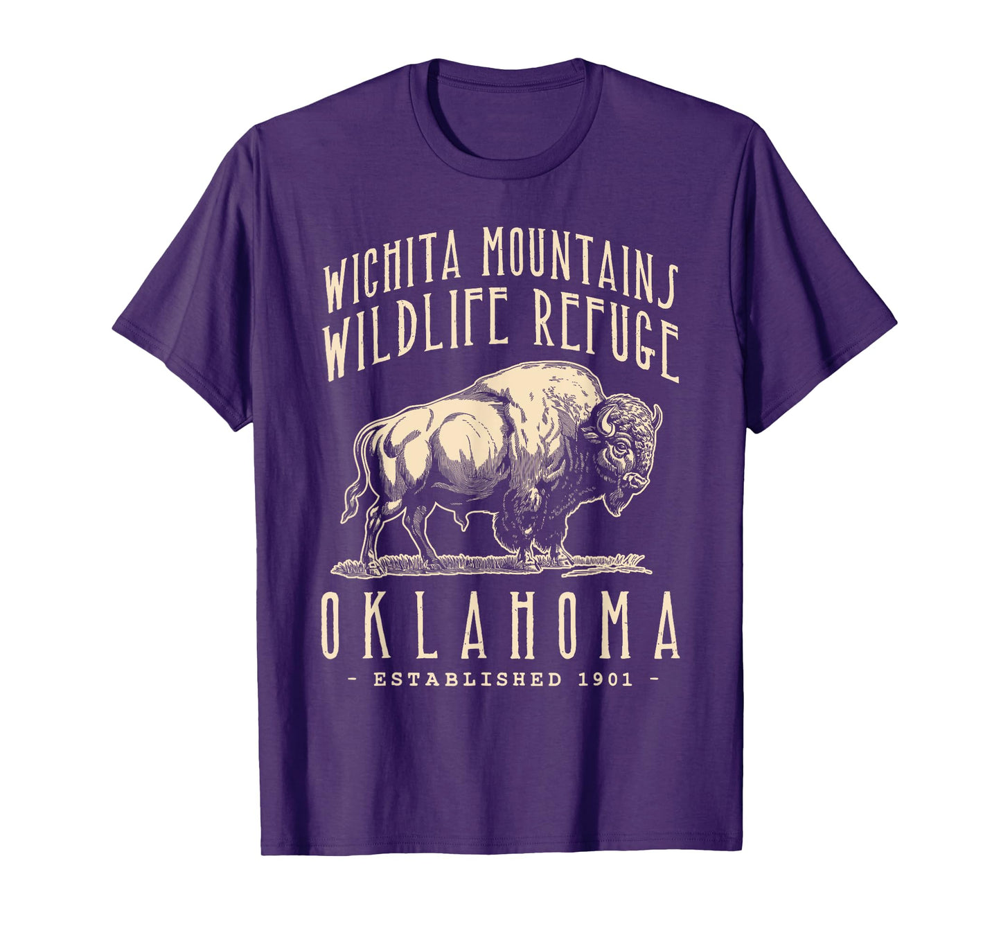 WICHITA MOUNTAINS, OKLAHOMA. BISON DESIGN T-Shirt