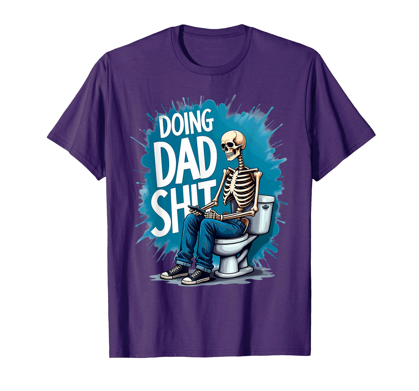 Toilet Joke Doing Dad Shit Skeleton Smartphone T-Shirt