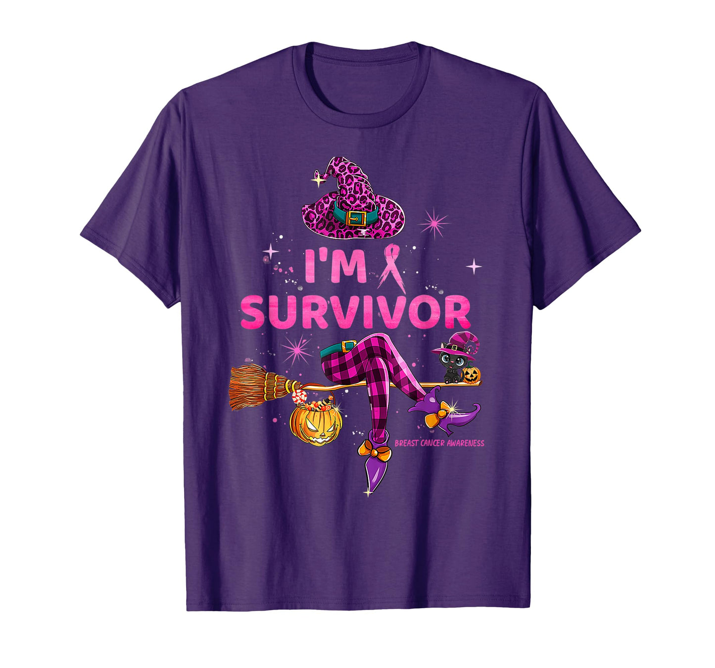In October I Survived We Wear Pink Breast Cancer T-Shirt