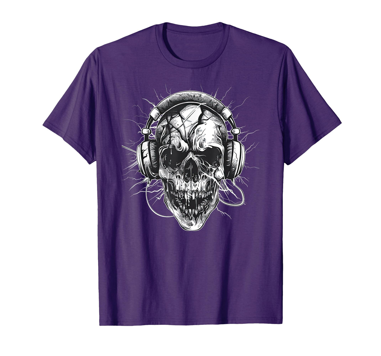 Skull with Headphones Music T-Shirt