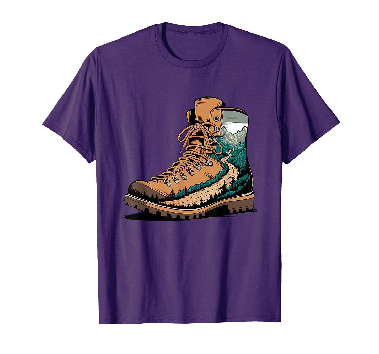 Adventure Mountain Hiking Boot Trail T-Shirt