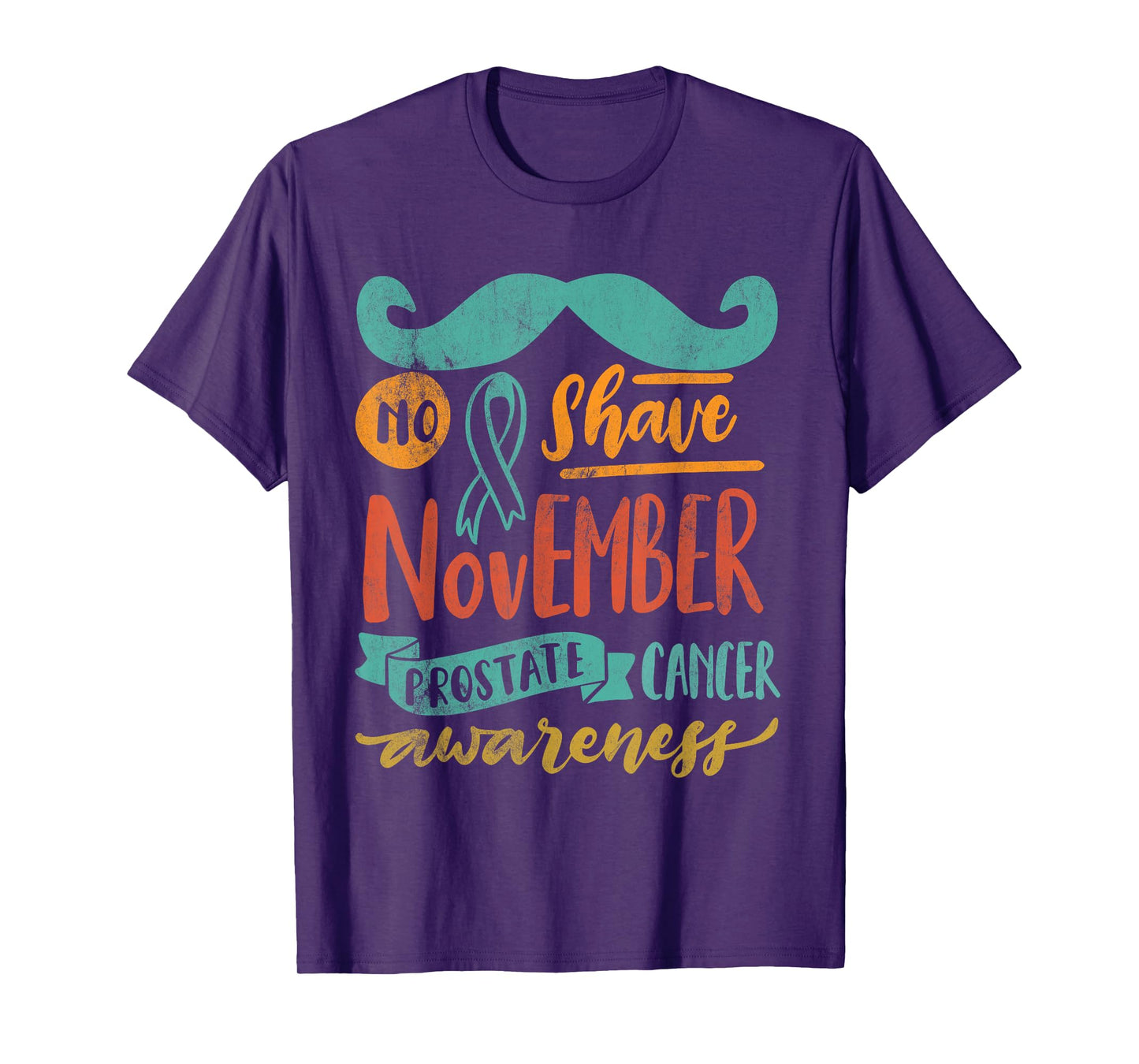 November No Shave Prostate Cancer Awareness Retro Vintage T-Shirt