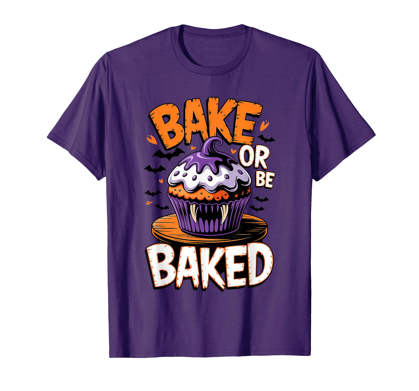 Bake or Be Baked Funny Baking Vampires Halloween T-Shirt