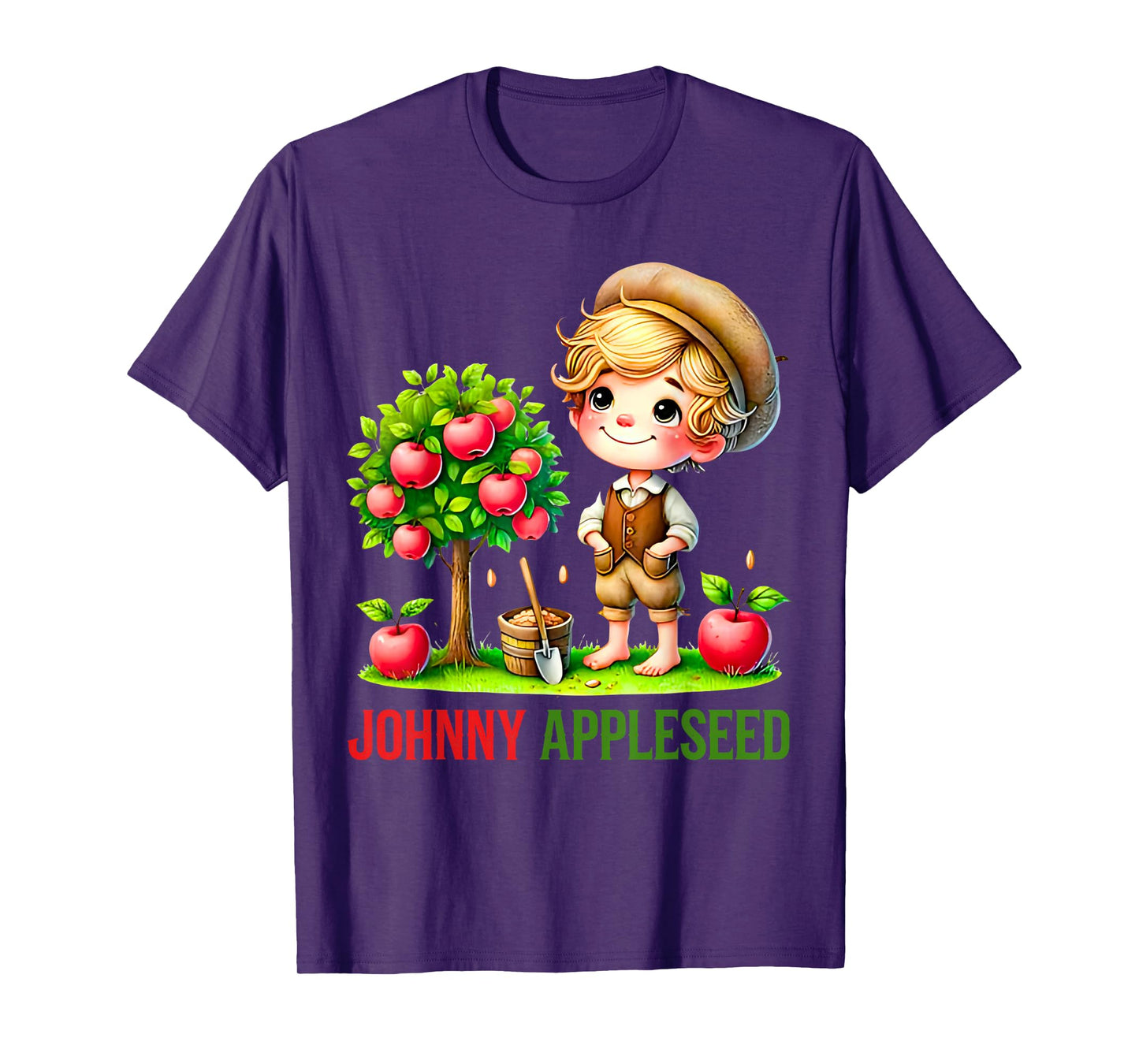 Johnny Appleseed Day September 26th Retro Tree T-Shirt