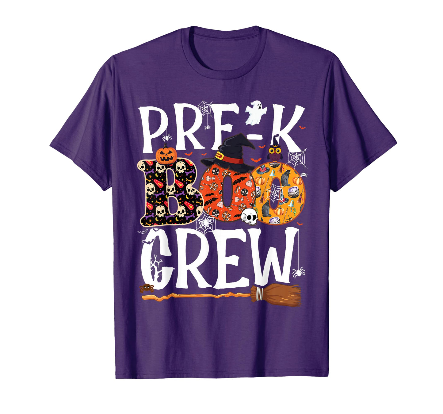 Pre-K Boo Crew Cute Ghost Halloween Pre K Teacher Kids T-Shirt