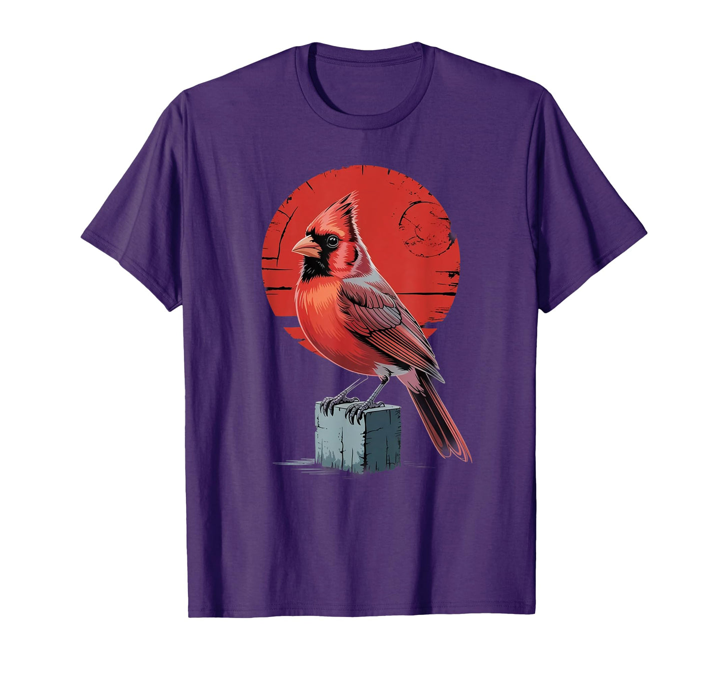 Red Cardinal Bird Vintage Design Bird Watching Nerd Nature T-Shirt