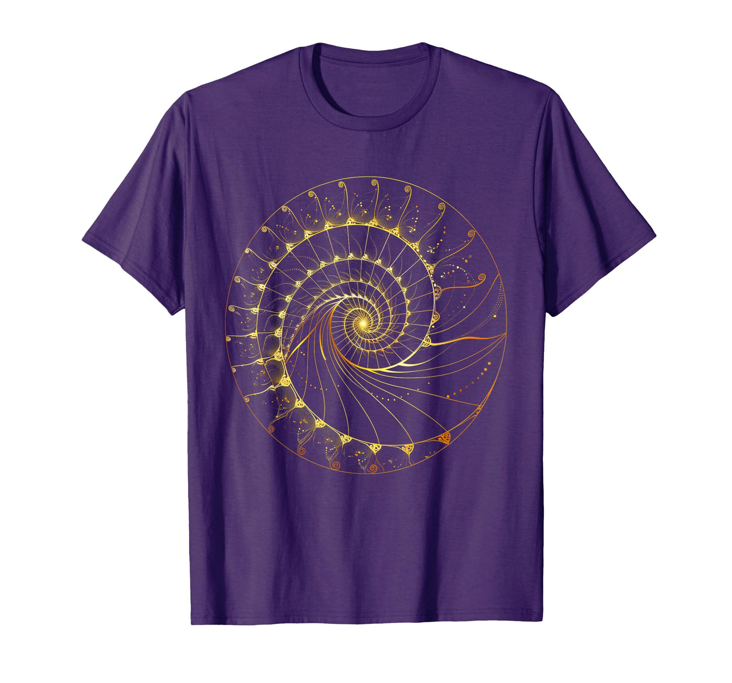 Fibonacci Spiral Ratio Mathematicians Sacred Geometry T-Shirt