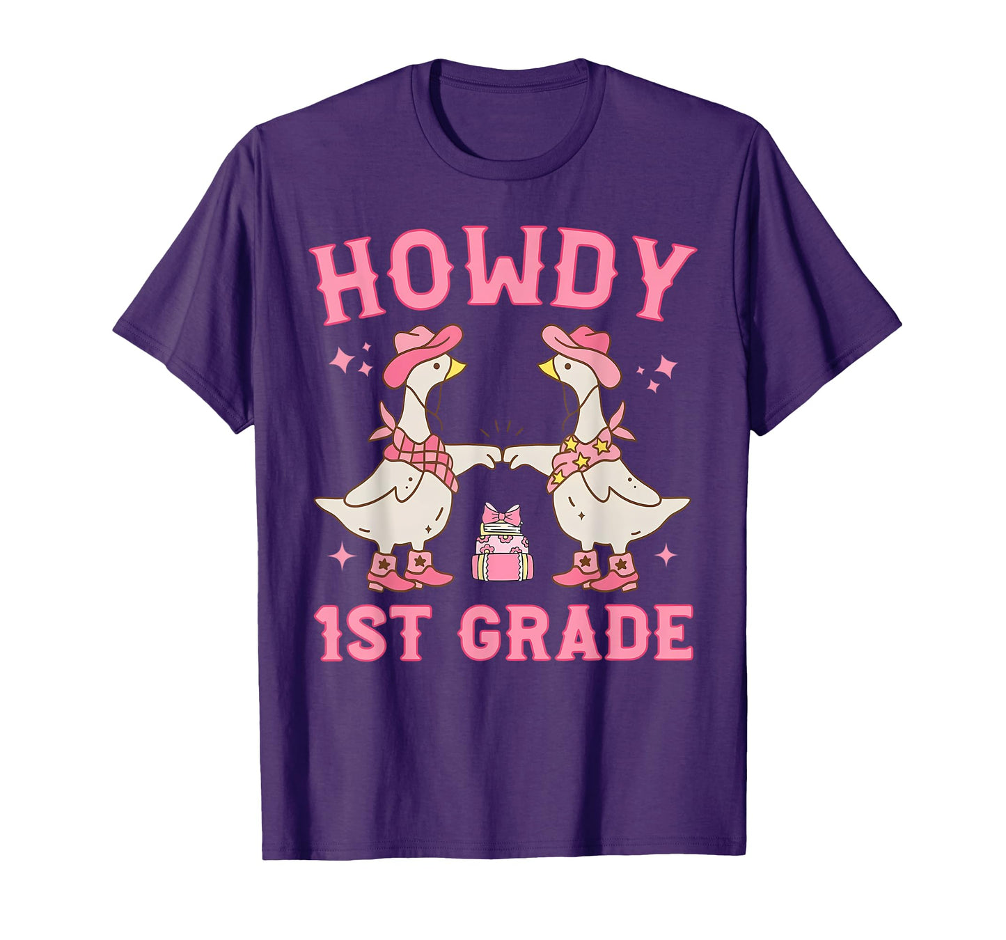 Howdy 1st Grade Silly Goose Back to School Western Teacher T-Shirt