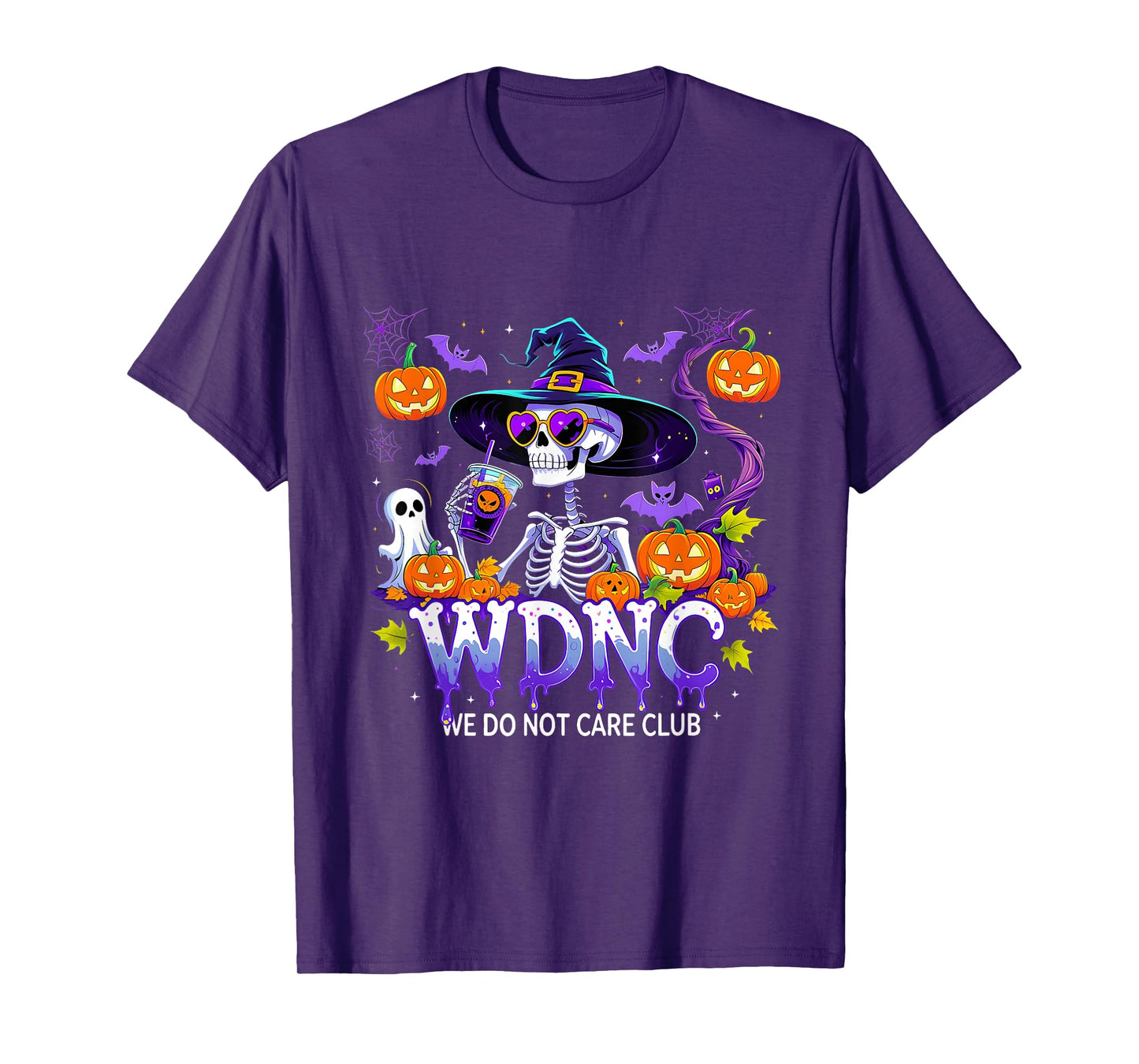 Proud Member WDNC We Do Not Care Club Skeleton Halloween T-Shirt
