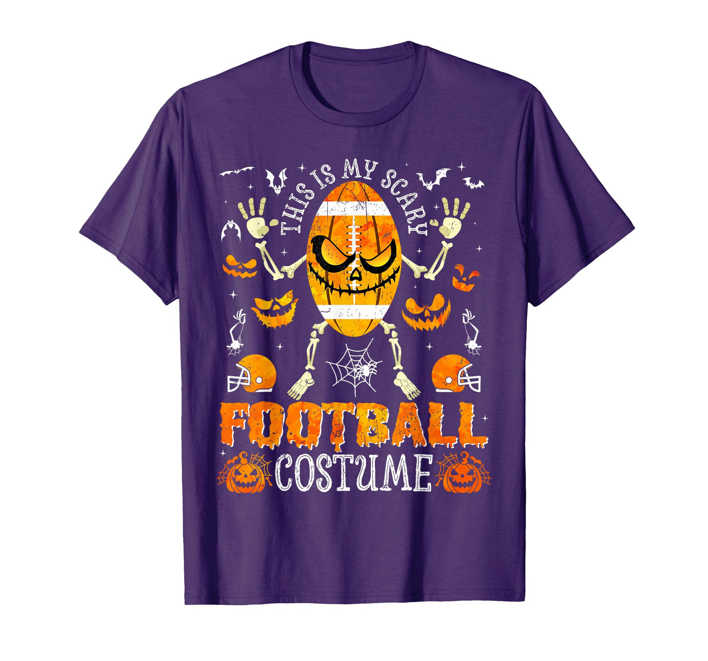 This is My Scary Football Costume Halloween Skeleton Lover T-Shirt