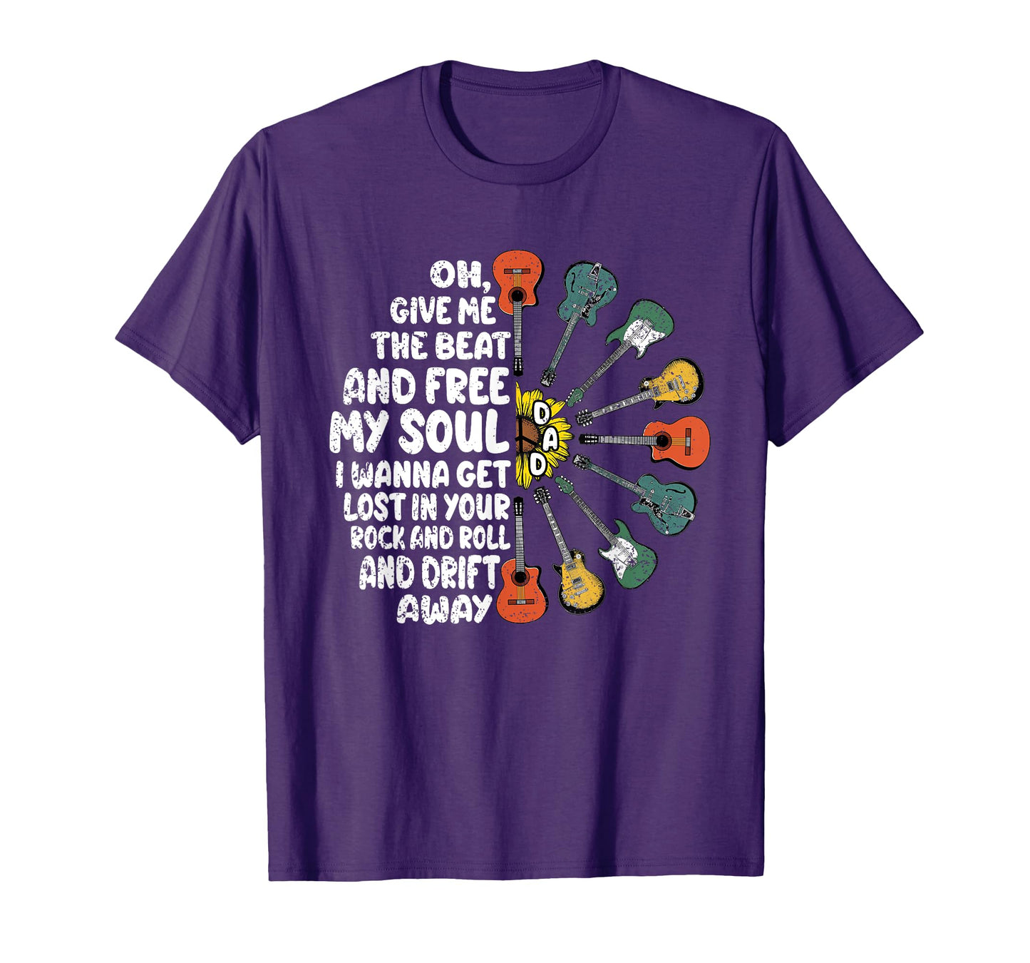 Guitar Player Dad Fathers Day Guitarist Musician Papa Men T-Shirt