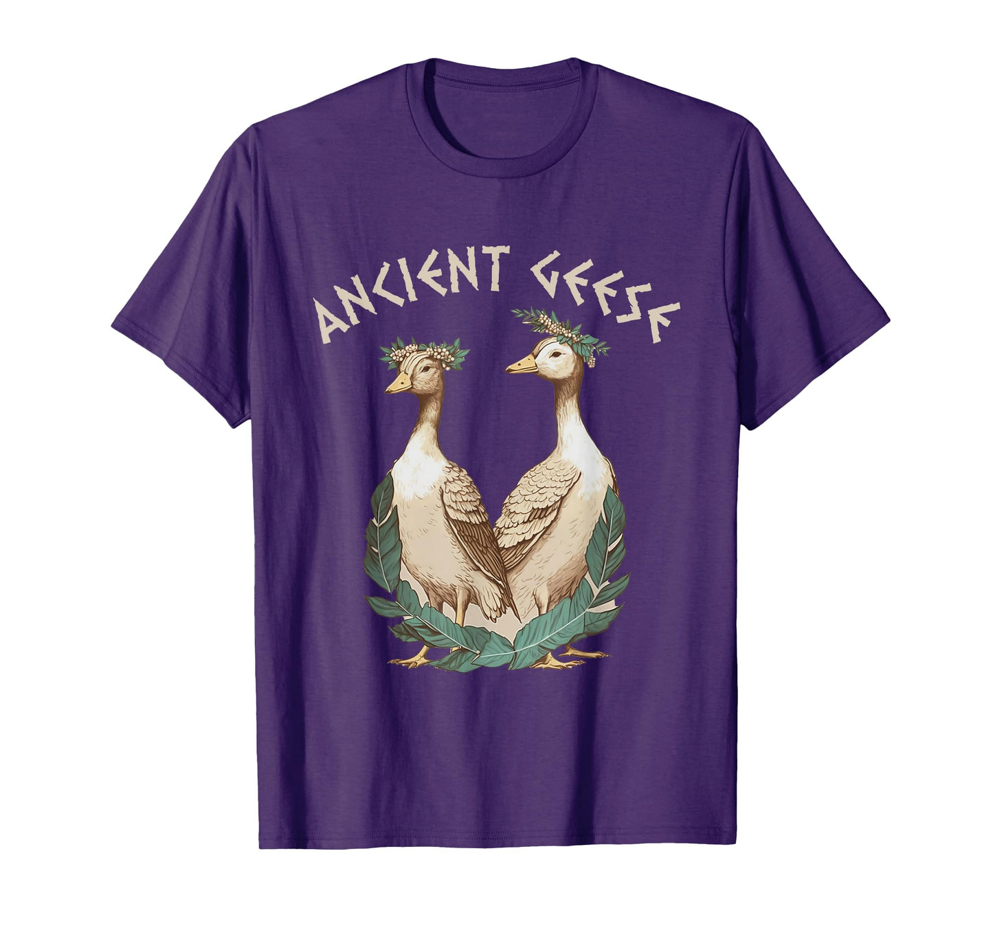 Ancient Greek Mythology Gods and Monsters | Ancient Geese Goose | Black T-Shirt