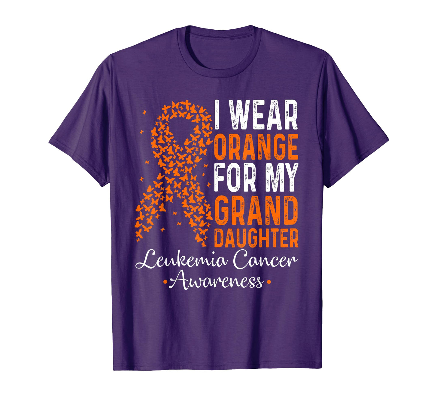 I Wear Orange for My Granddaughter Leukemia Cancer Awareness T-Shirt