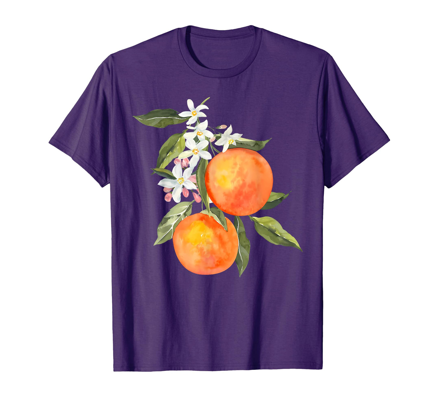 Vintage Fruit Orange Flower Citrus Fruit Botanical Aesthetic T-Shirt