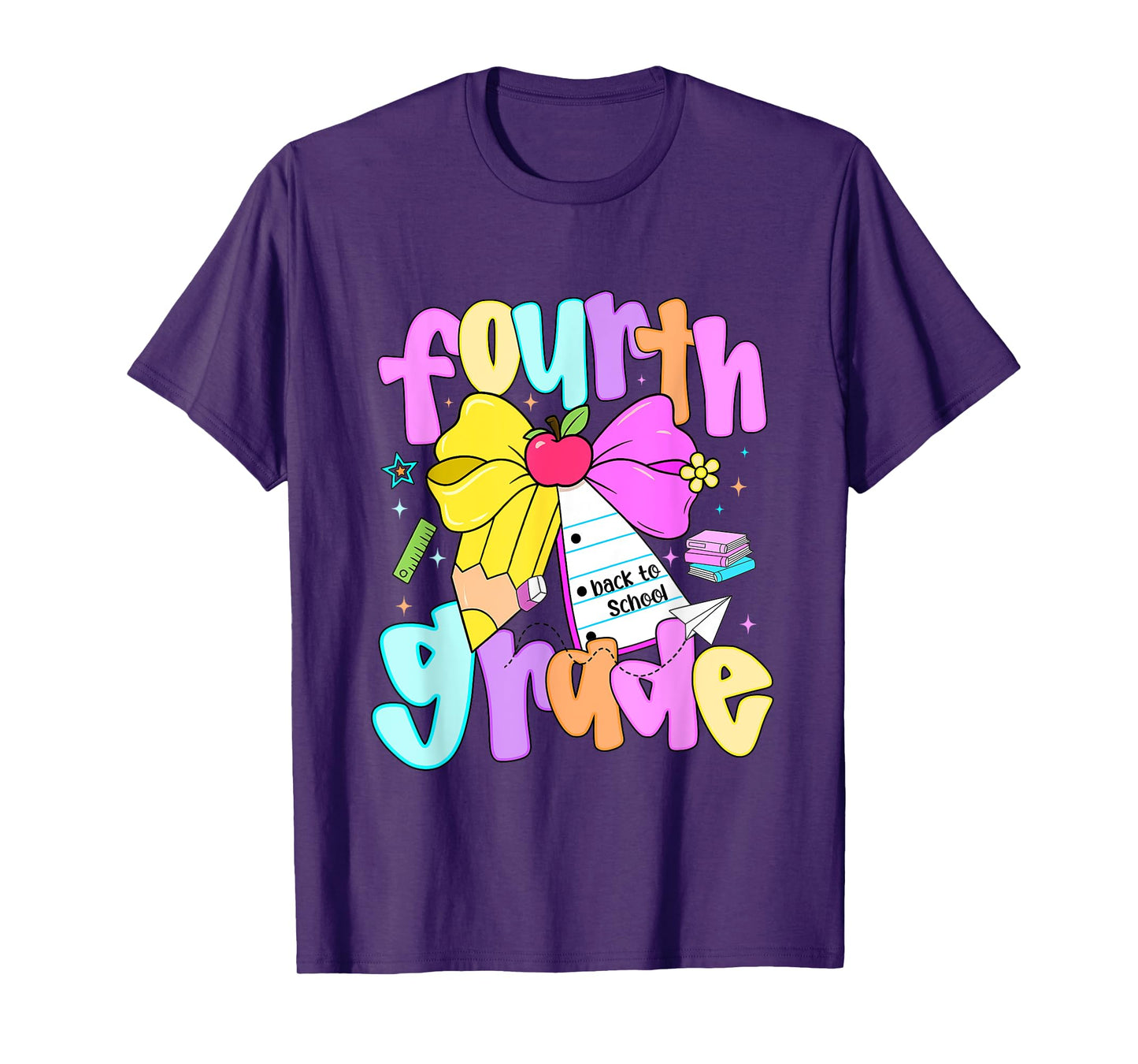 Preppy Fourth Grade Back To School 4th Grade Teacher Girls T-Shirt