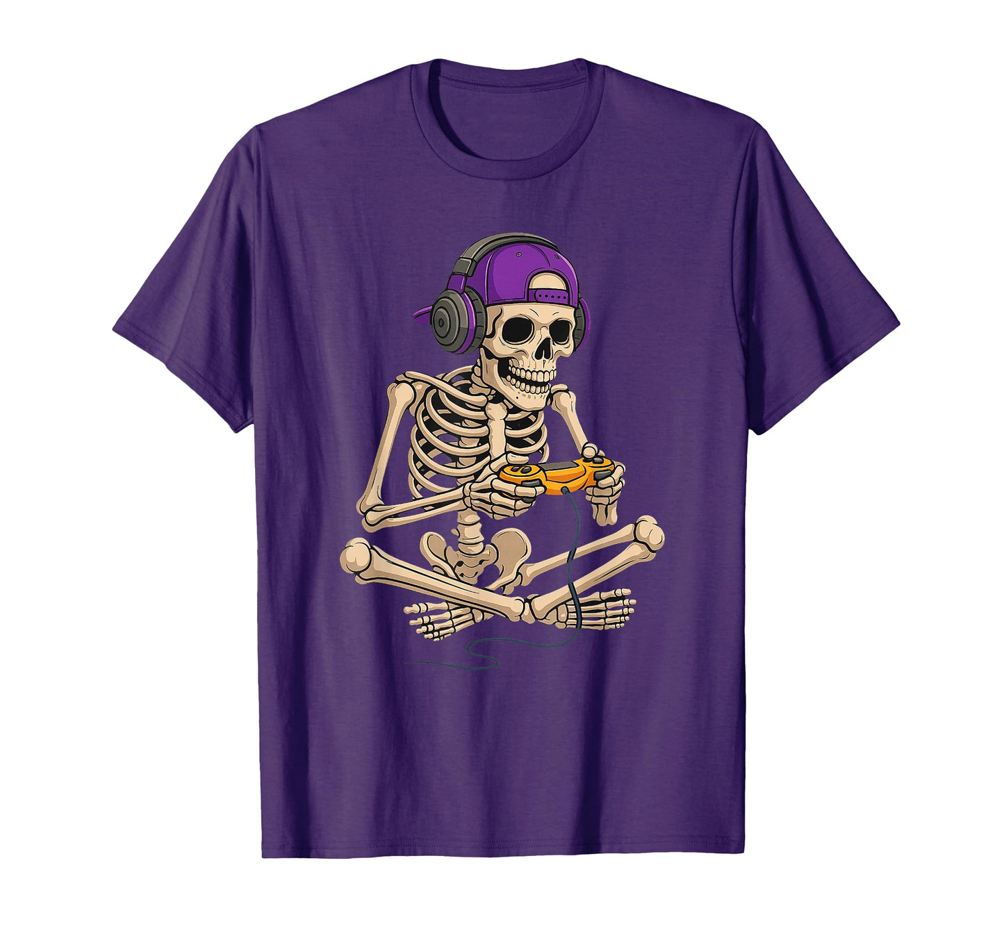 Skeleton Video Game Halloween Gaming Gamer Boys Men Kids T-Shirt