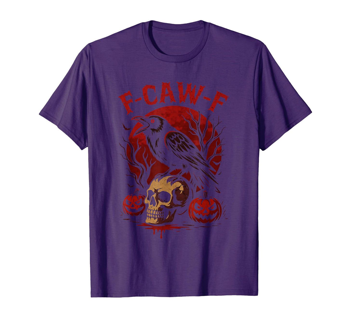 Halloween f caw f Black Bird f-caw-f Crow Women Men T-Shirt