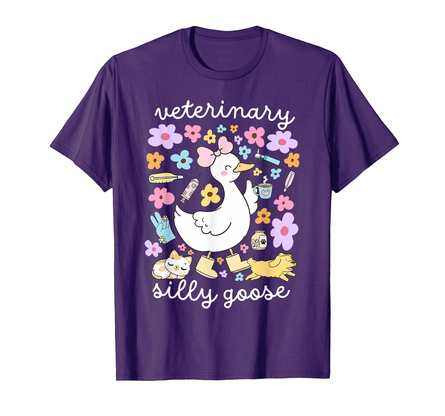 Veterinarian Silly Goose Veterinary Medicine Technician Vet T-Shirt