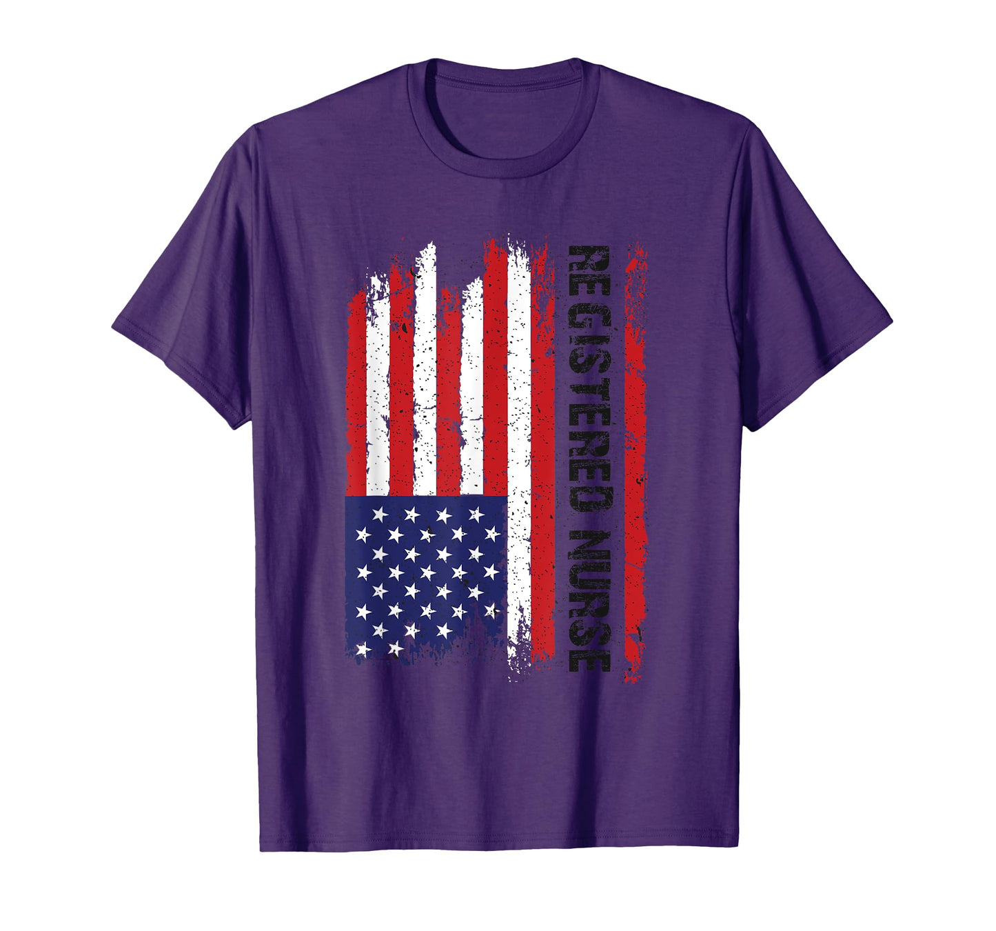 Vintage USA RN Registered Nurse American Flag Patriotic Women Men T-Shirt
