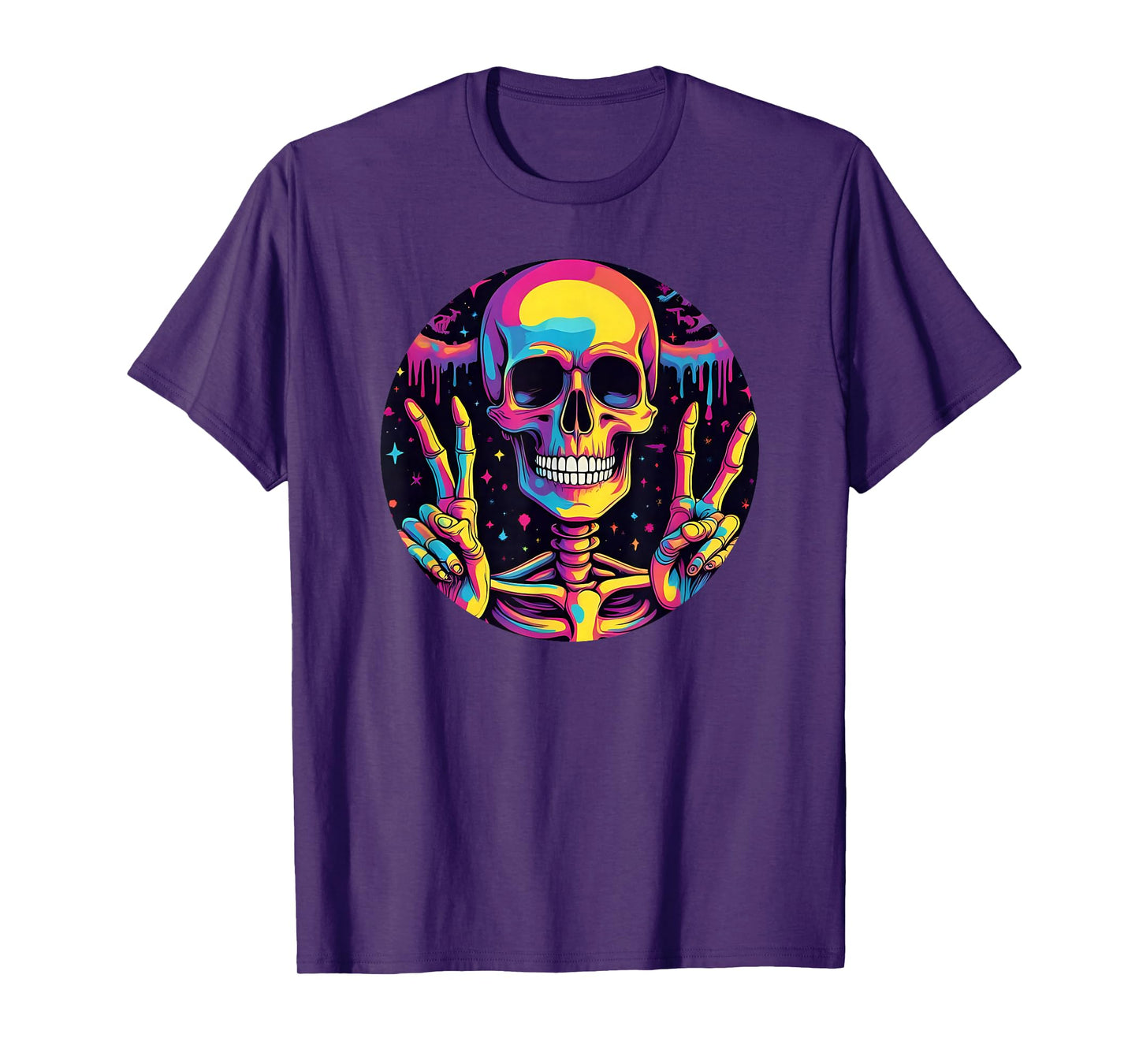 Skeleton Hand Peace Sign, Halloween Skeleton Peace Hands T-Shirt