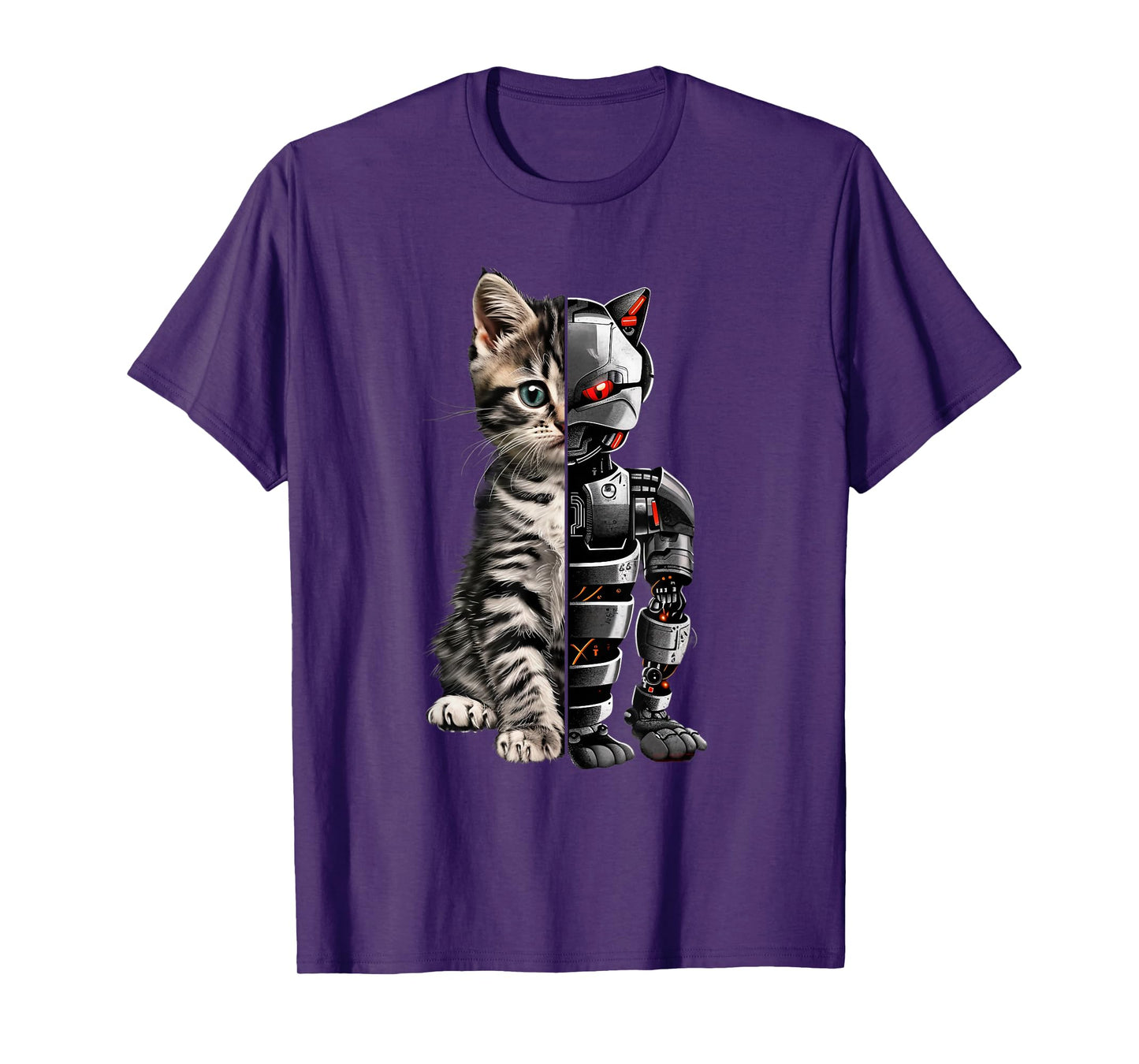 Funny Cat Robot Animal Lover Cyborg Cat Robot Cat T-Shirt