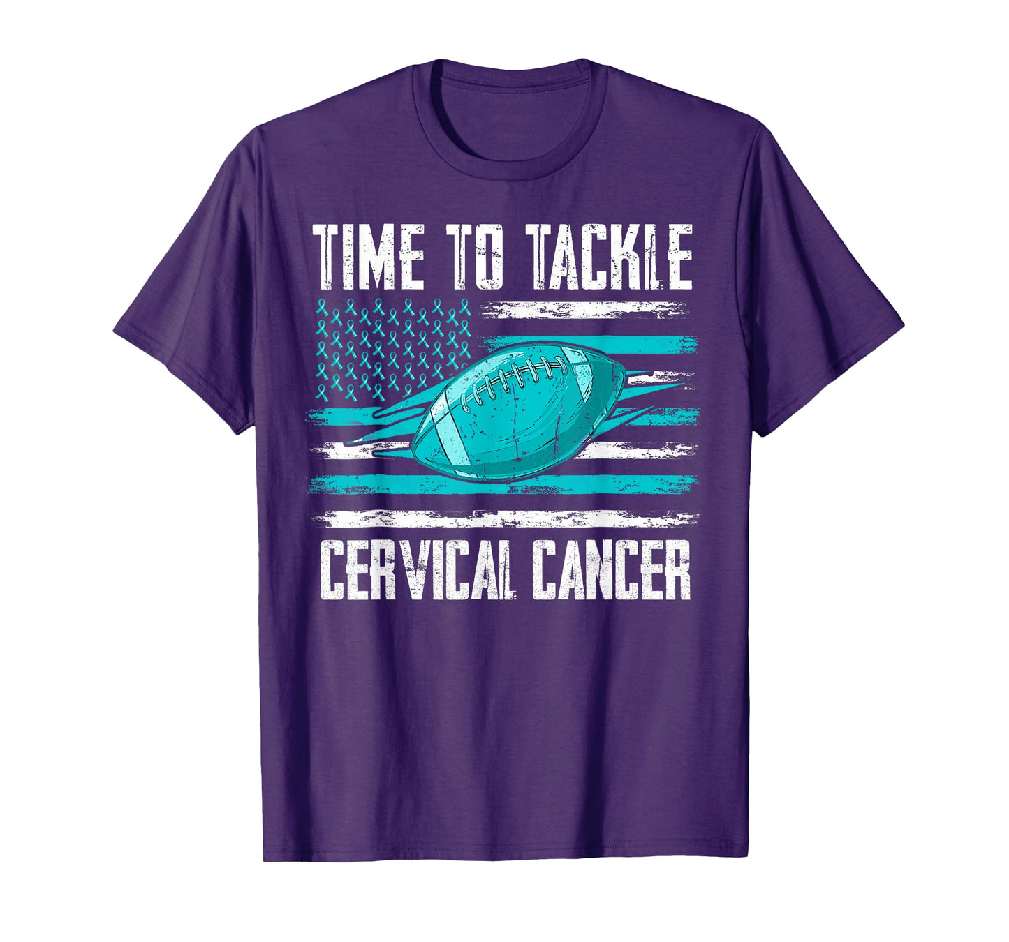 Tackle Cervical Cancer Football Cervical Cancer Awareness T-Shirt