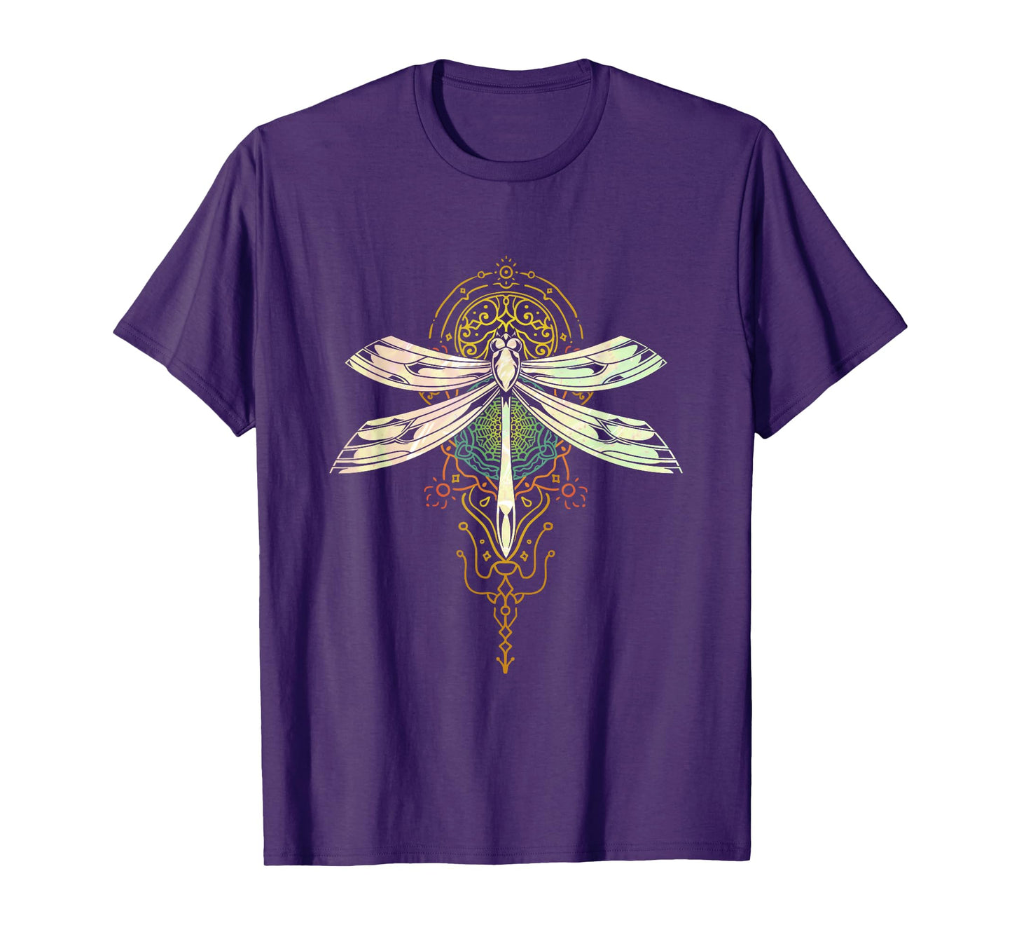 Sacred Fractal Geometry Beautiful Insect Pretty Dragonfly T-Shirt