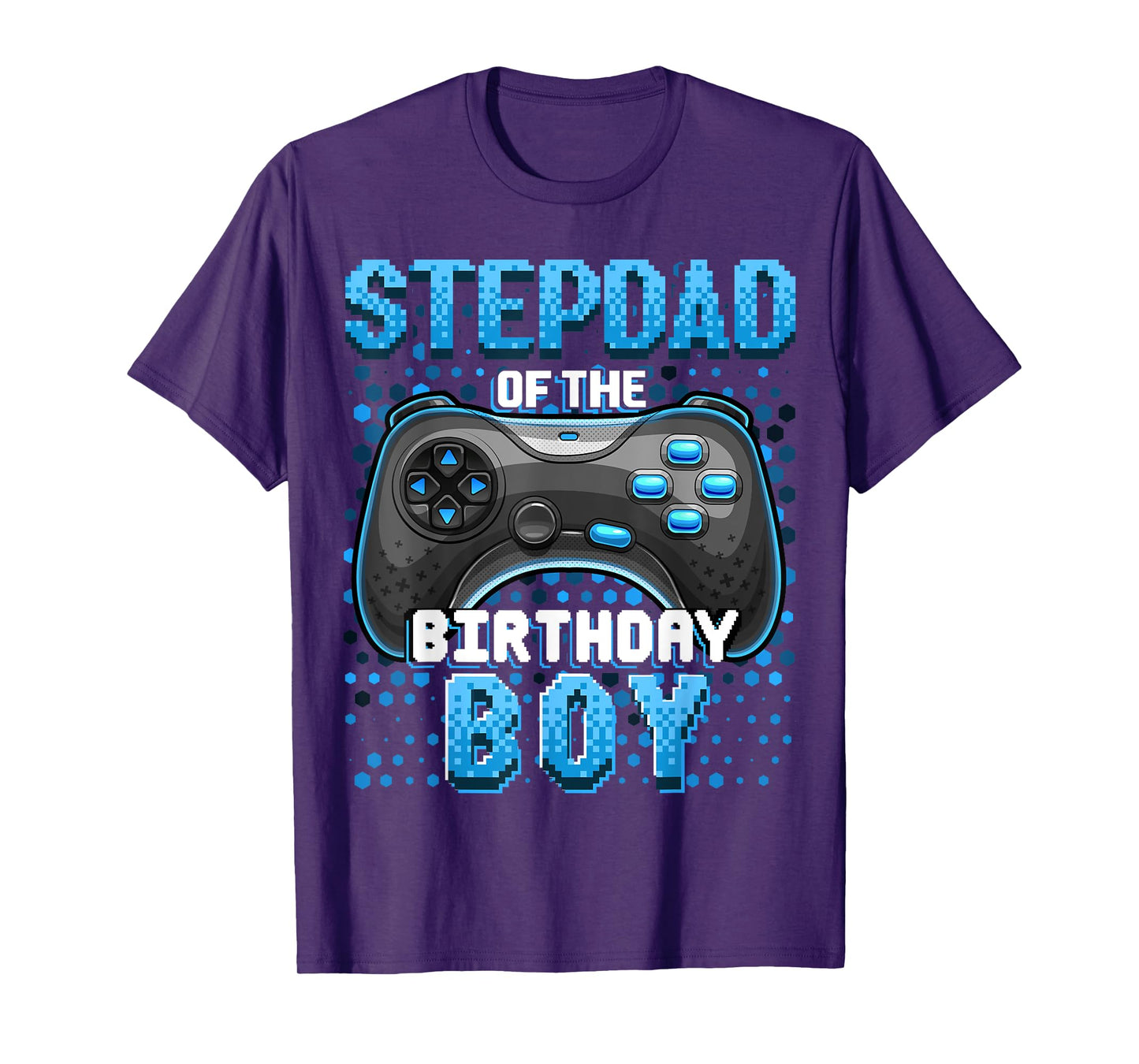 Stepdad of the Birthday Boy Matching Family Video Game Party T-Shirt
