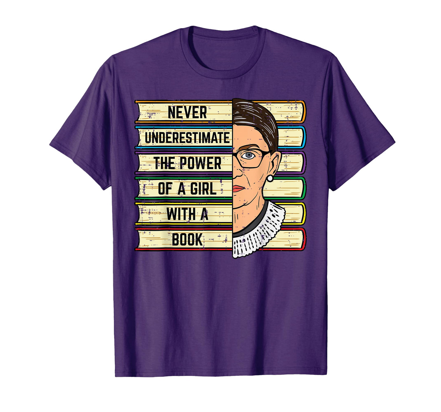 Never Underestimate Girl Read Book Reading Librarian Women T-Shirt