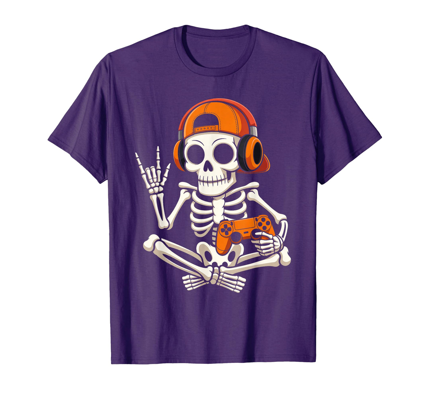 Halloween Shirts Cool Teen Boy Skeleton Gaming Men Halloween T-Shirt