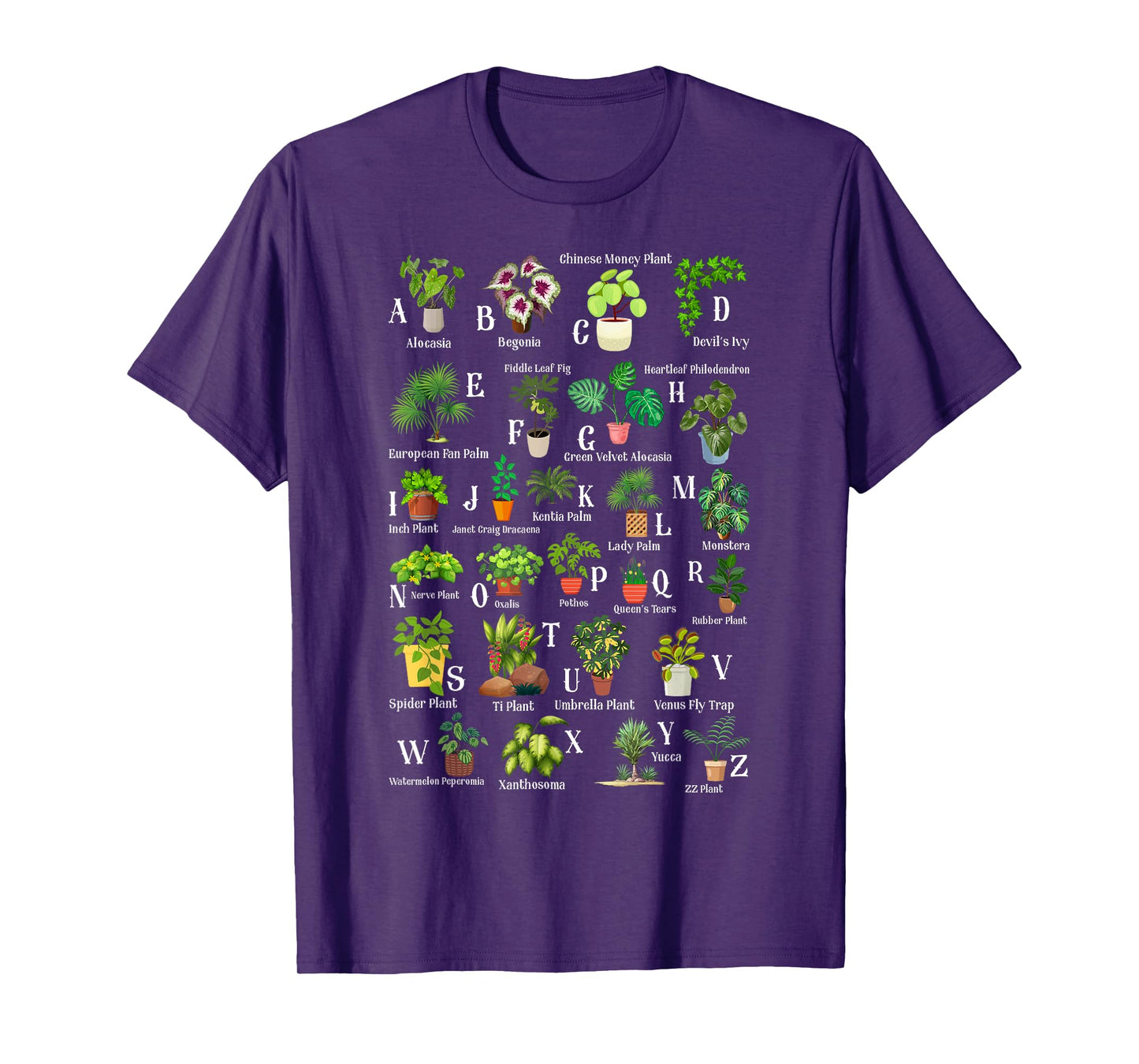 Plant Alphabet Learning ABCs Gardener Gardening Lover T-Shirt