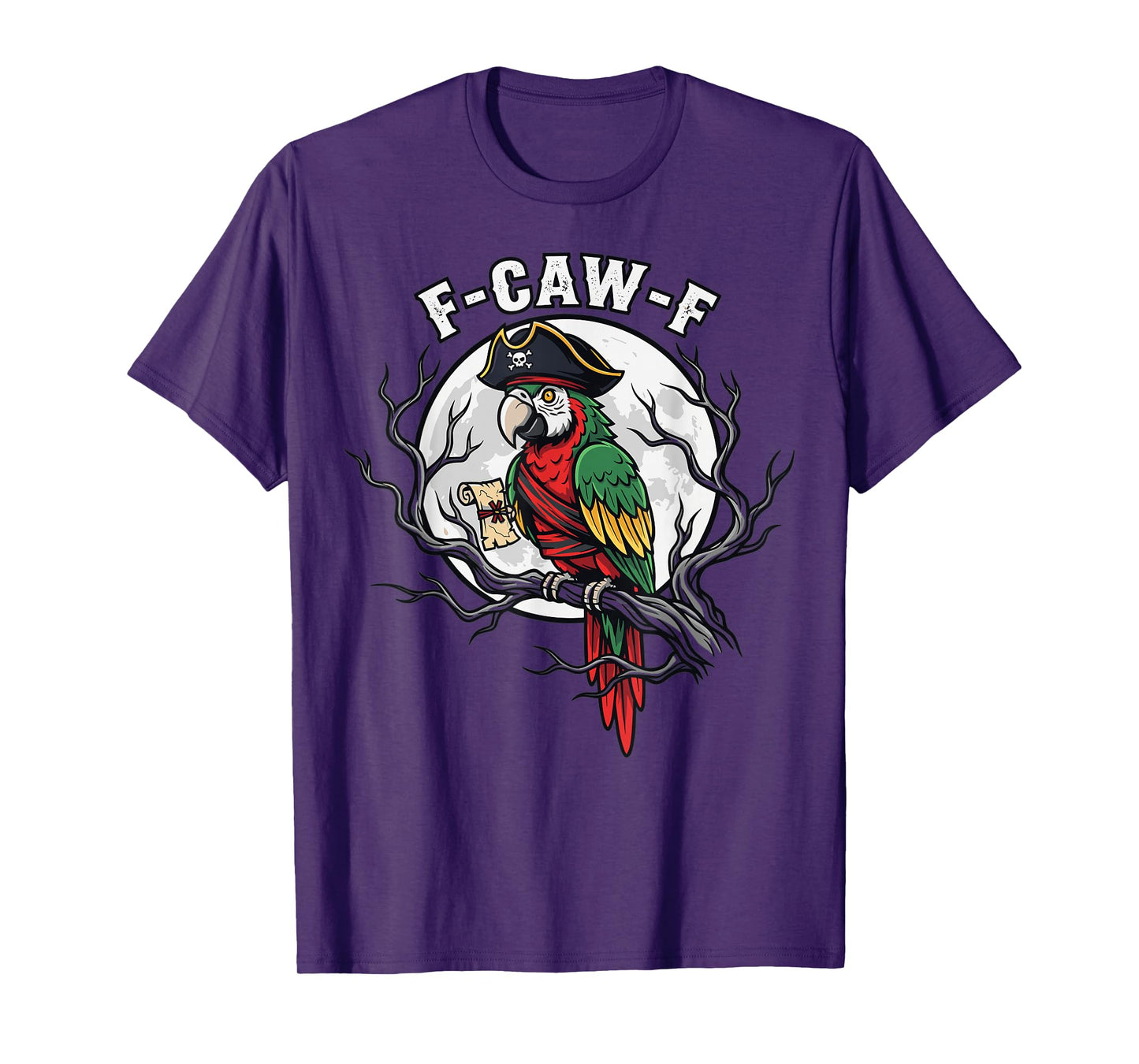 Pirate Parrot Moonlight F Caw F Halloween Costume T-Shirt