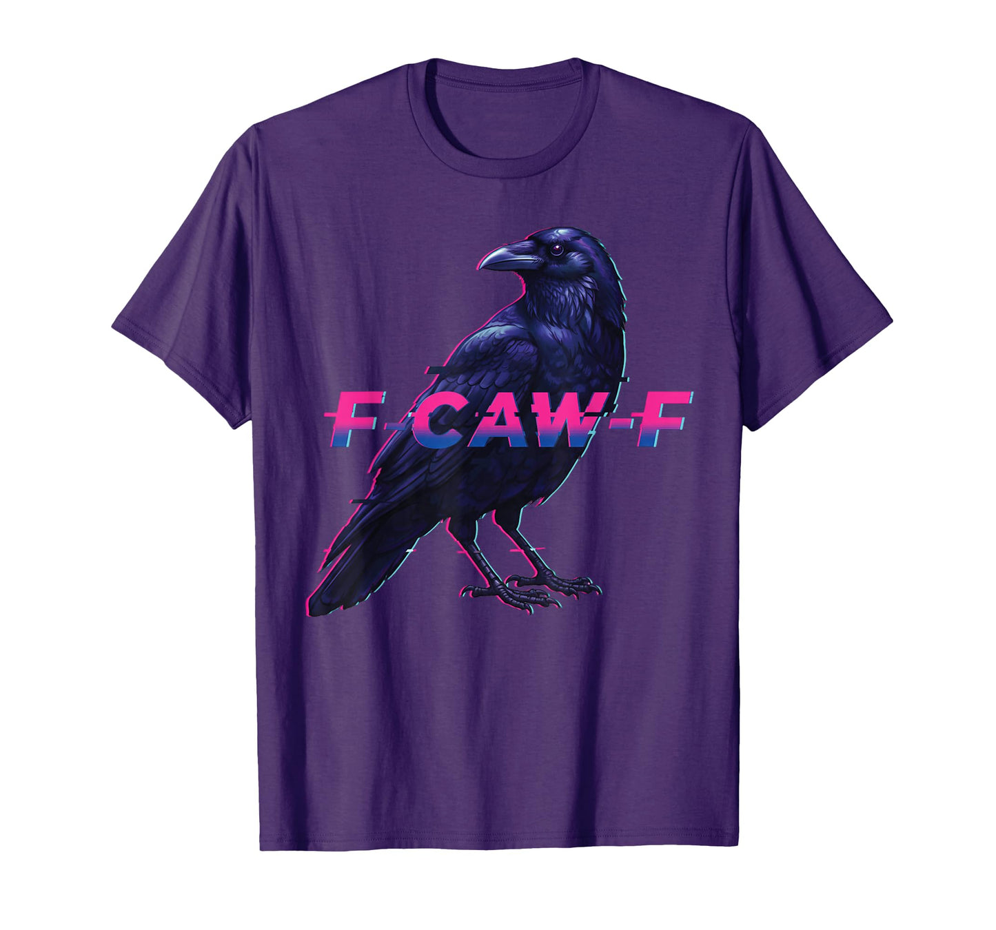 F-Caw-F Black Crow Funny Black Bird Moon Gothic Adult Humor T-Shirt