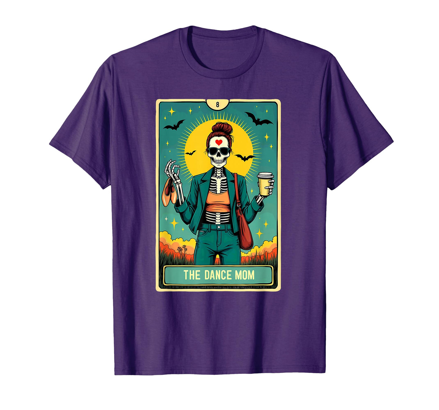 Tarot Card Dance Mom Skeleton Halloween T-Shirt