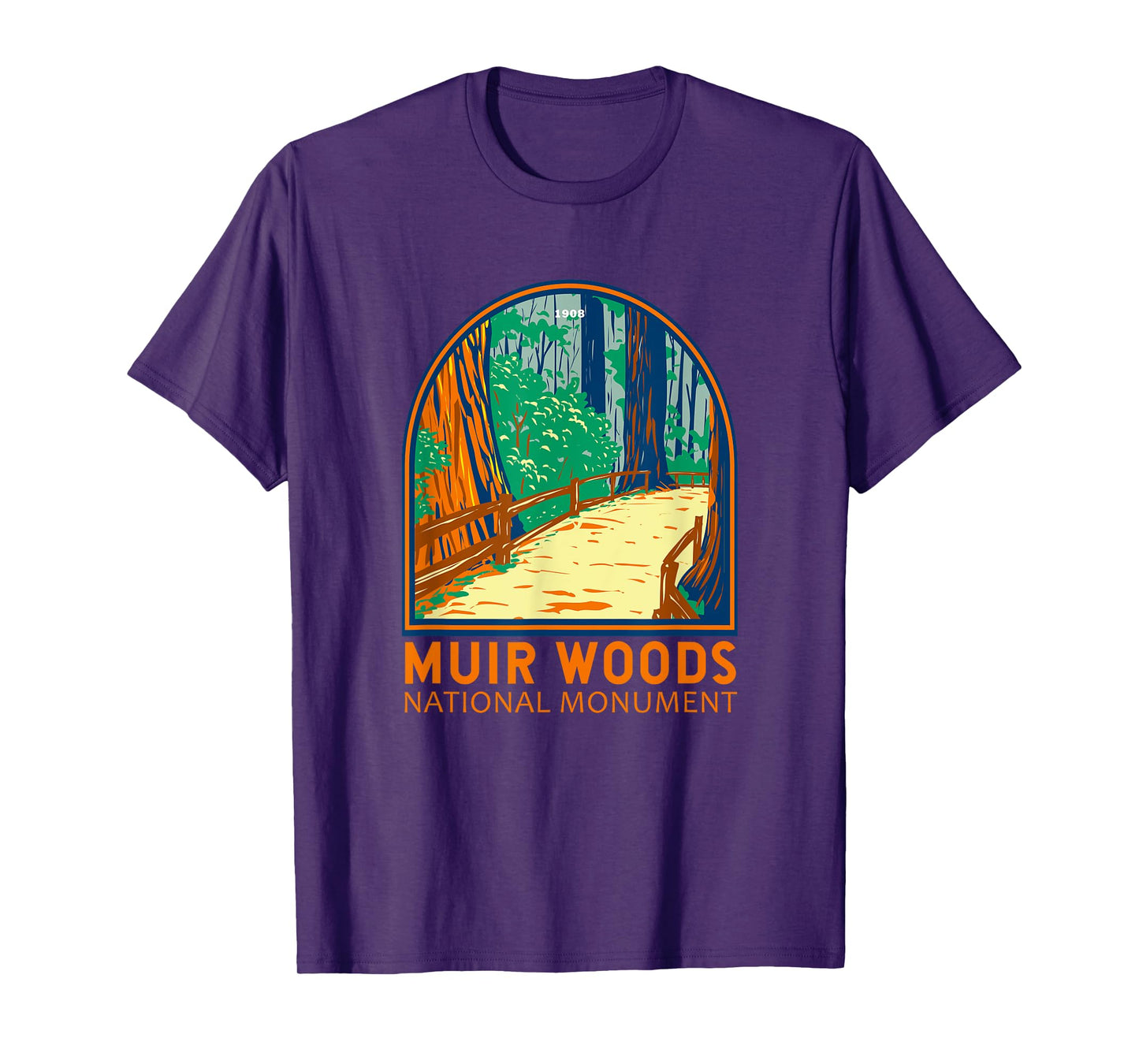 Muir Woods National Monument California Emblem Vintage T-Shirt