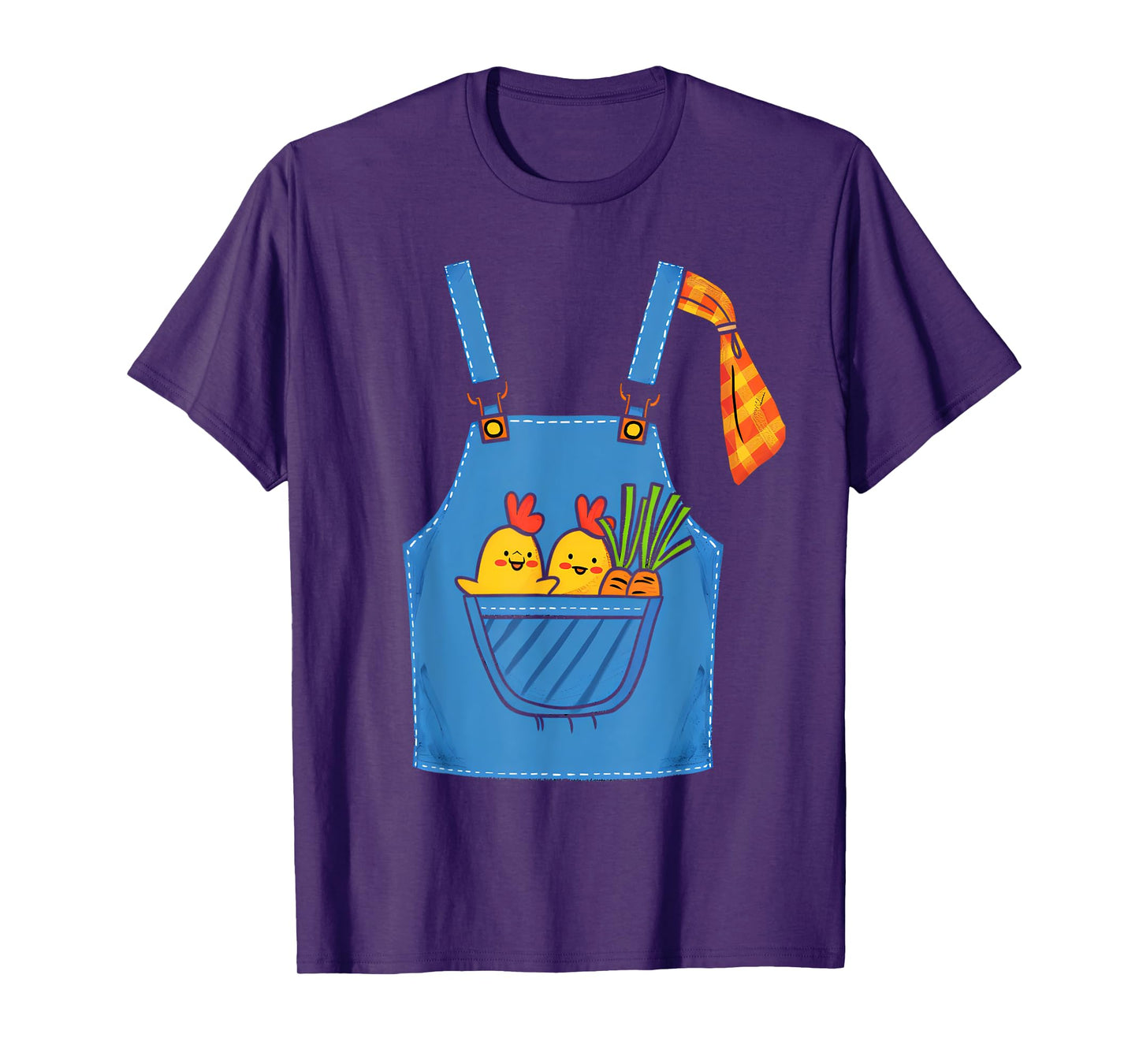 Farmer Costume Halloween Simple Cute Farm Women Men Kids T-Shirt