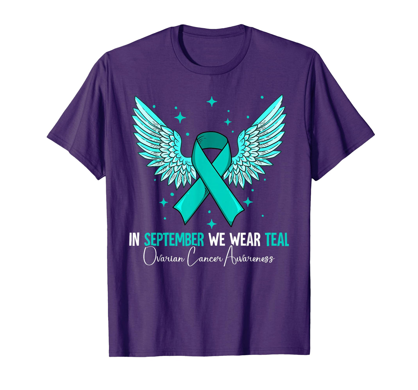 In September We Wear Teal Ovarian Cancer Awareness T-Shirt